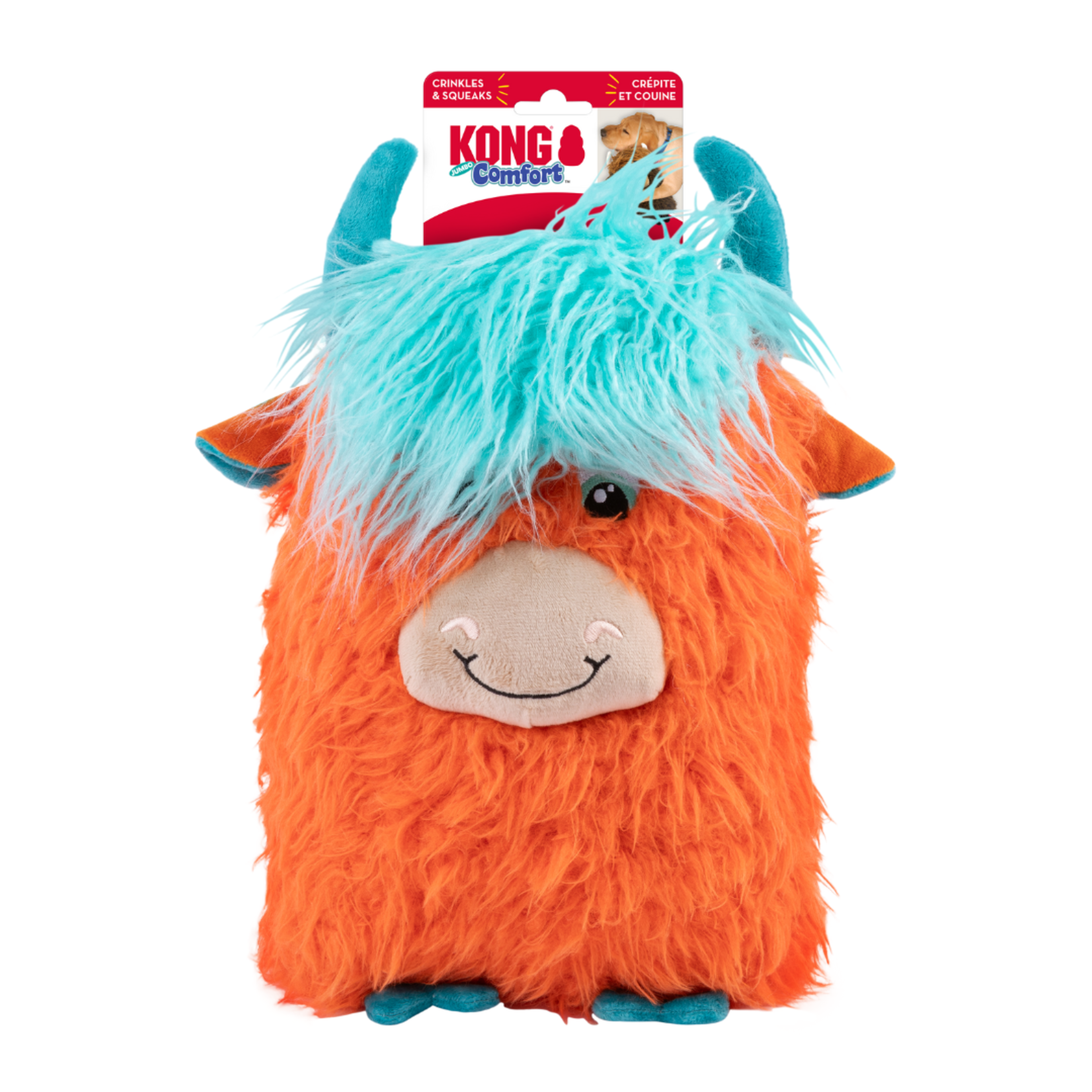 Kong Kong Comfort Jumbo Highland Cow Orange