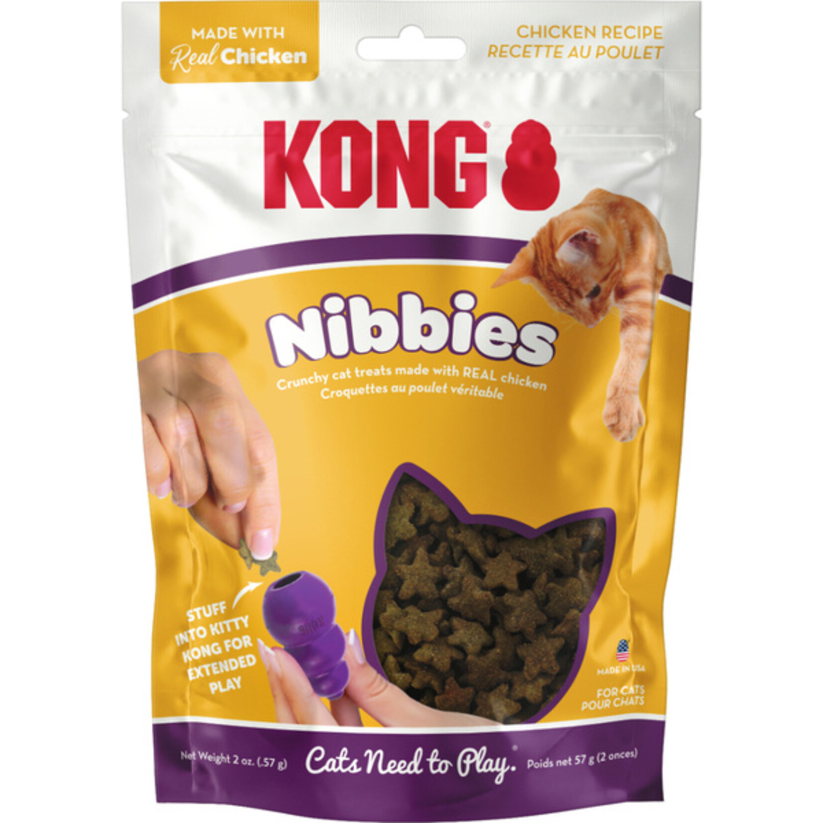 Kong Kong Nibbies chicken cat treat 2 oz