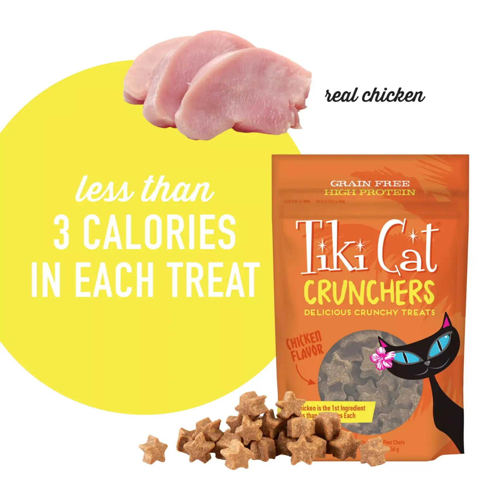 Tiki cat GF Chicken & Pumpkin Crunchers Cat treat 2 oz