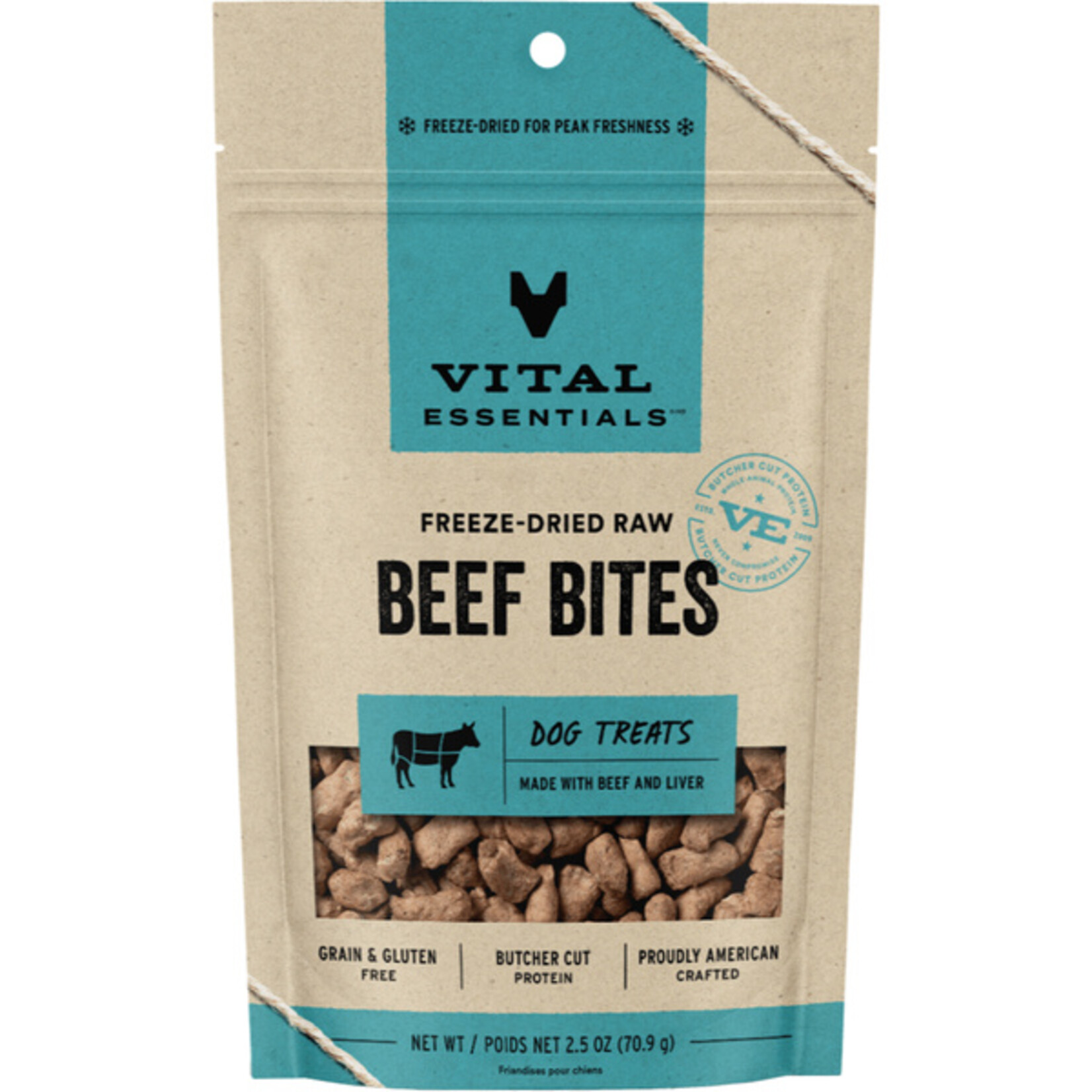 Vital Essential Vital Essentials FD Beef Bites dog treat 2.5 oz