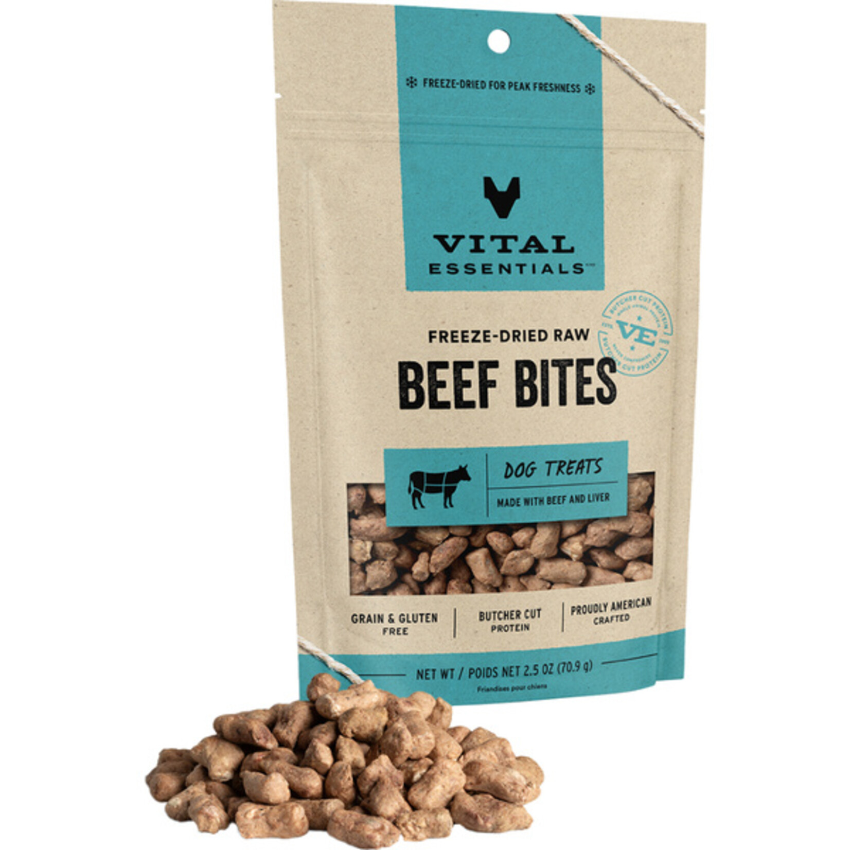 Vital Essential Vital Essentials FD Beef Bites dog treat 2.5 oz