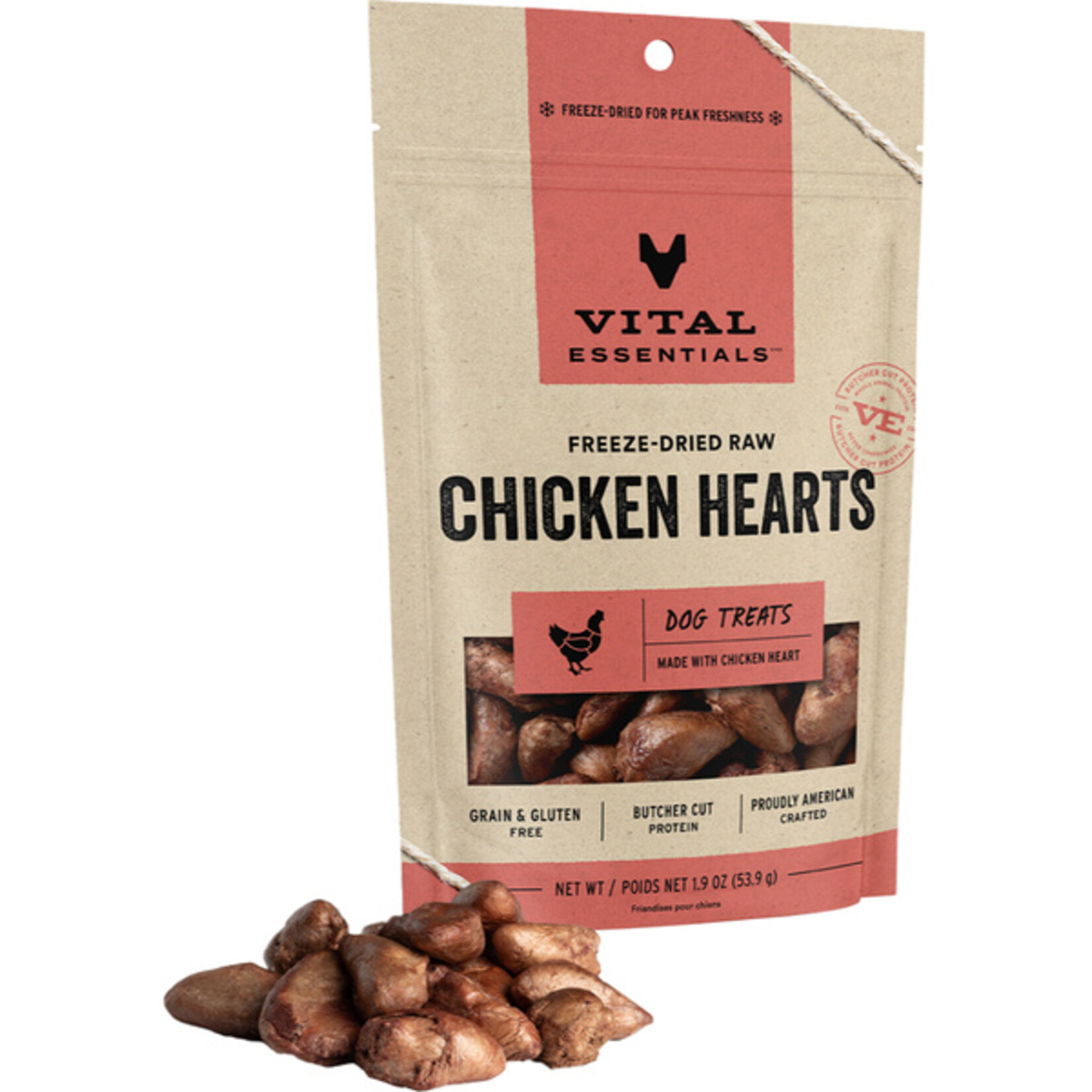 Vital Essential Vital Essentials FD Chicken Hearts dog treat 1.9 oz
