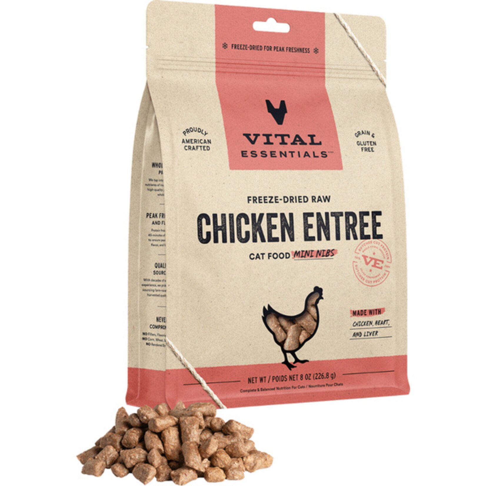 Vital Essential Vital Essentials FD Raw Chicken Mini Nibs Entree Cat Food 8 oz
