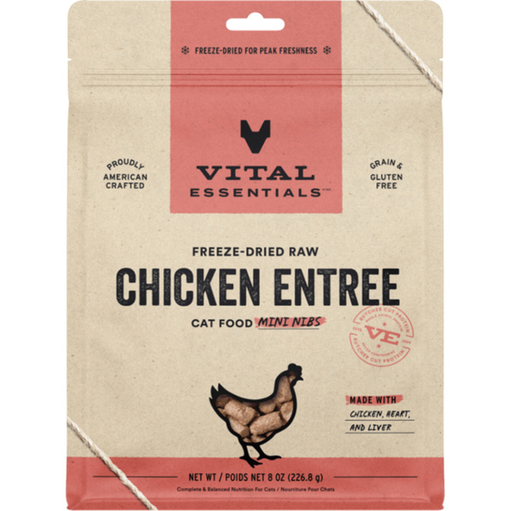 Vital Essential Vital Essentials FD Raw Chicken Mini Nibs Entree Cat Food 8 oz