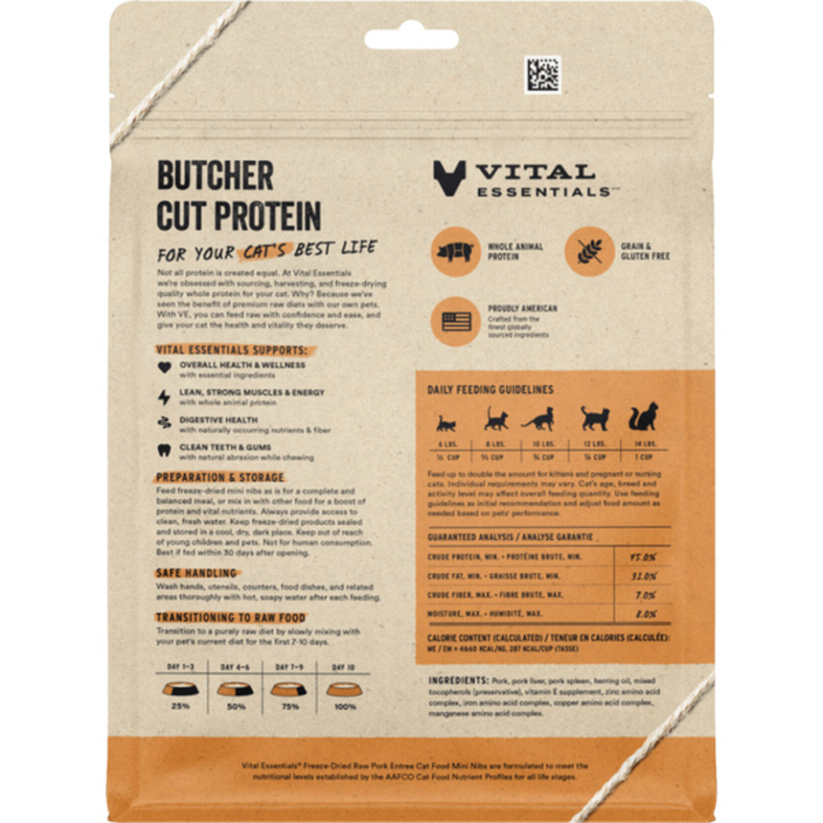 Vital Essential Vital Essentials FD Raw Pork Mini Nibs Entree Cat Food 8 oz