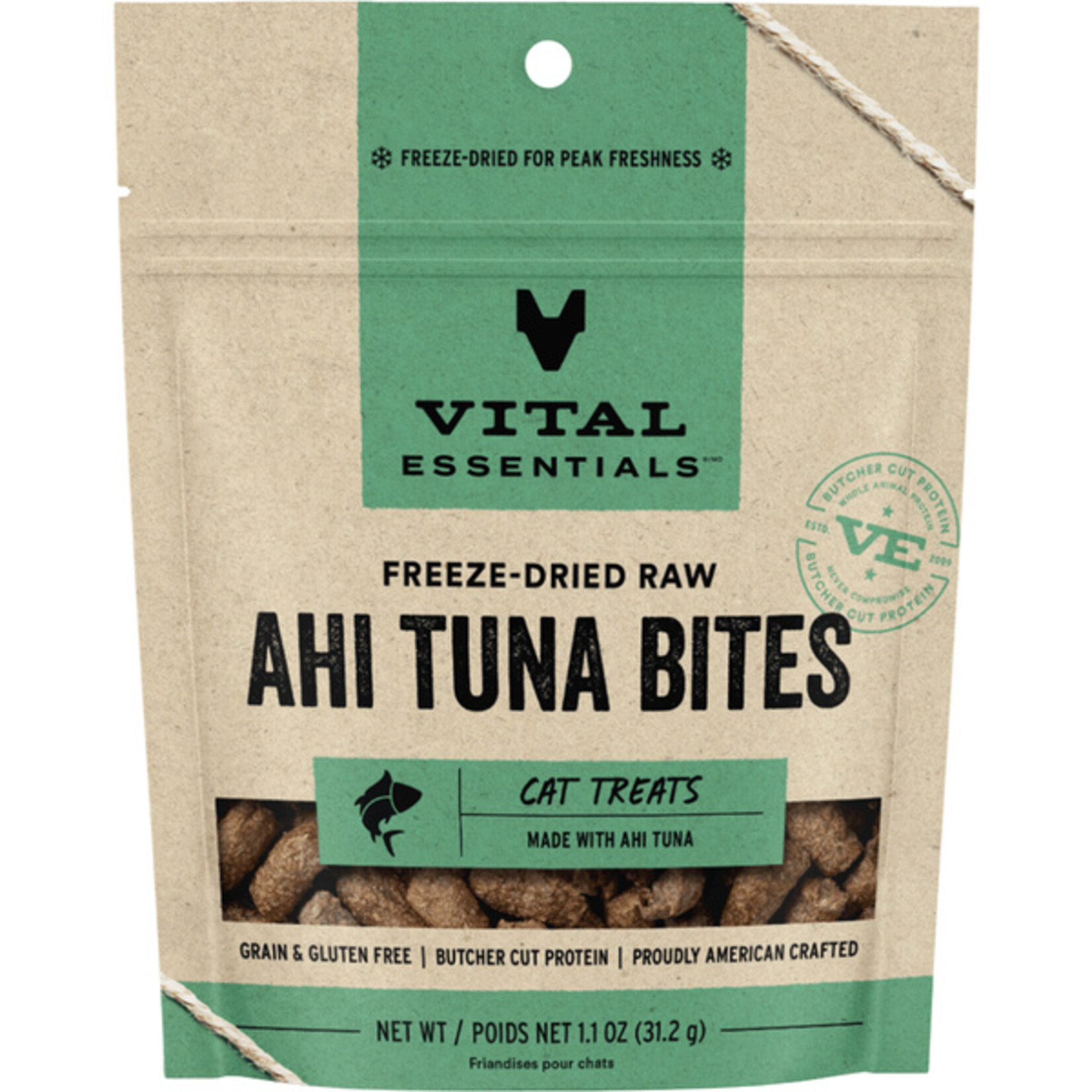 Vital Essential Vital Essentials FD Ahi Tuna Bites cat treat 1.1 oz