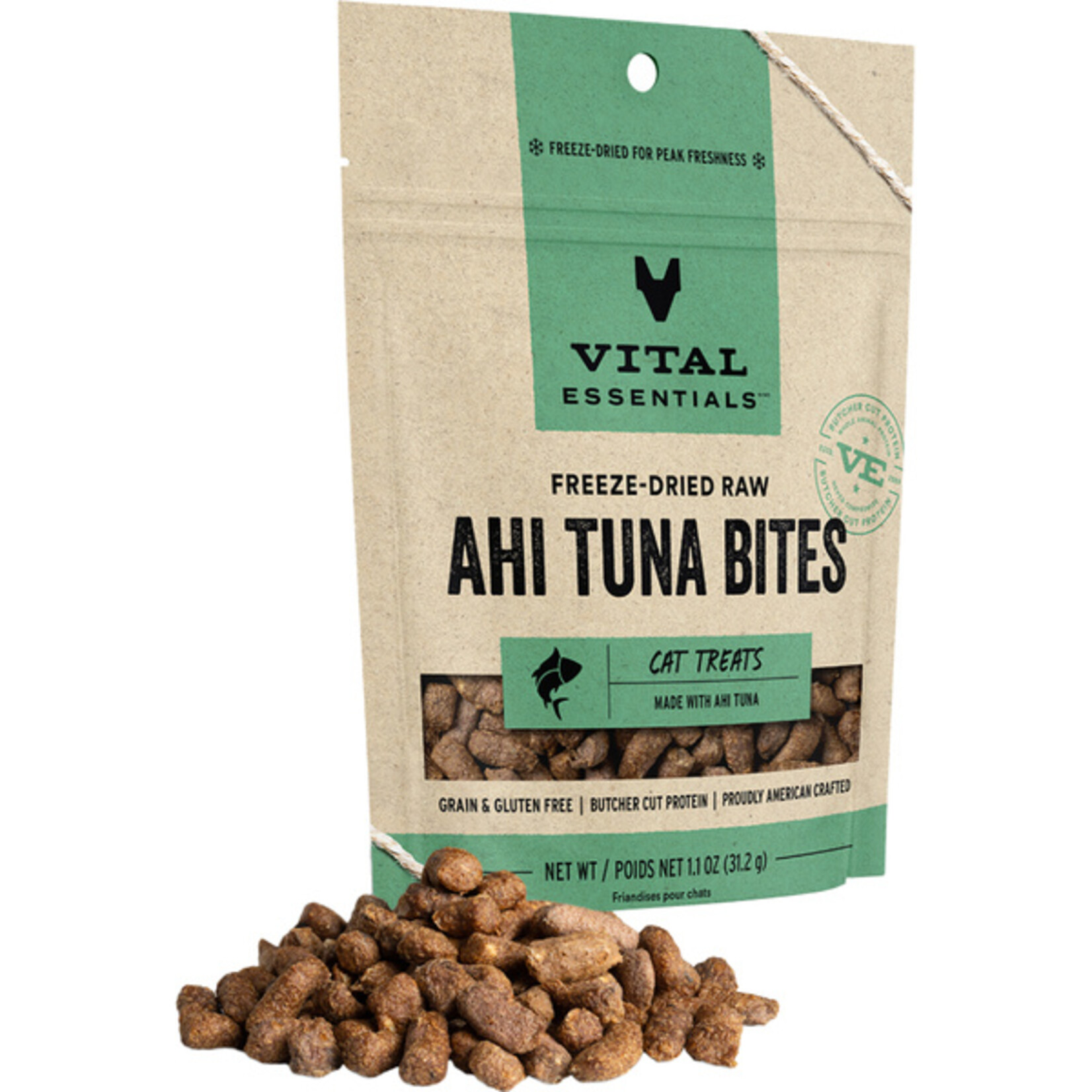 Vital Essential Vital Essentials FD Ahi Tuna Bites cat treat 1.1 oz