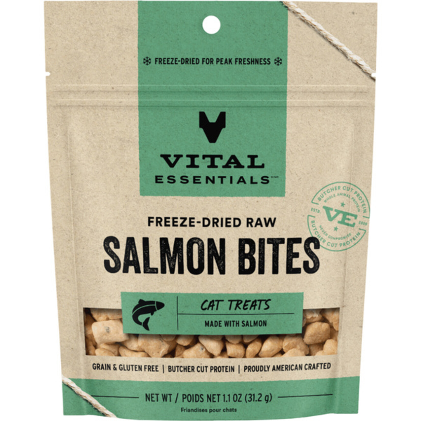 Vital Essential Vital Essentials FD Salmon Bites cat treat 1.1 oz