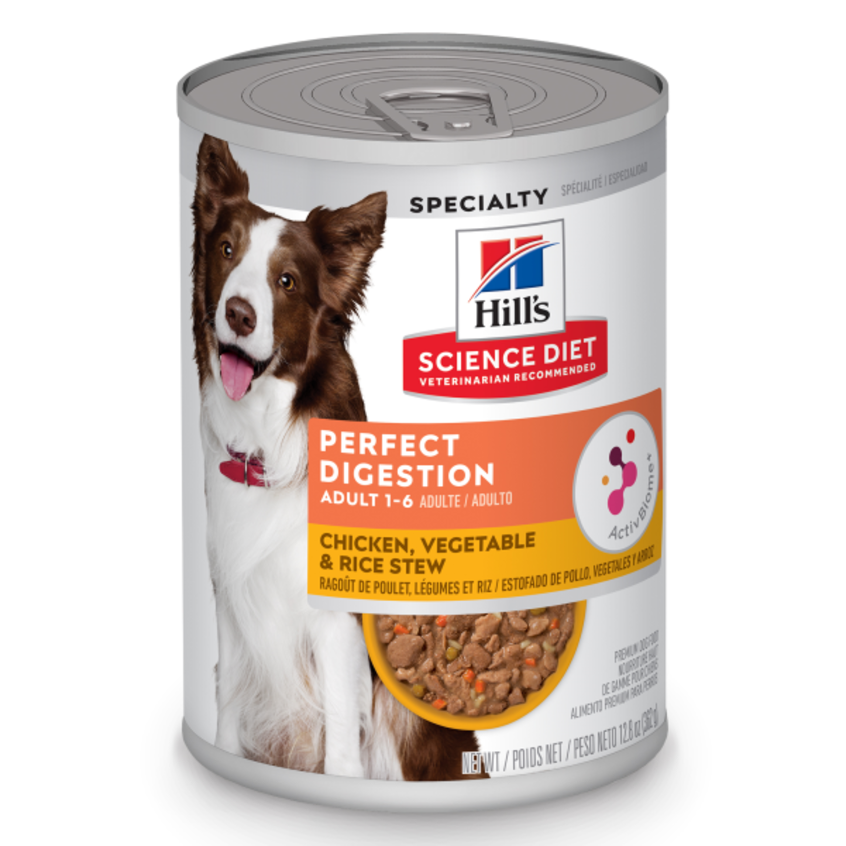 Hill's Hill's Dog Wet Food Science Diet Perfect Digestion Chicken, Vegetable & Rice Stew 12.8OZ