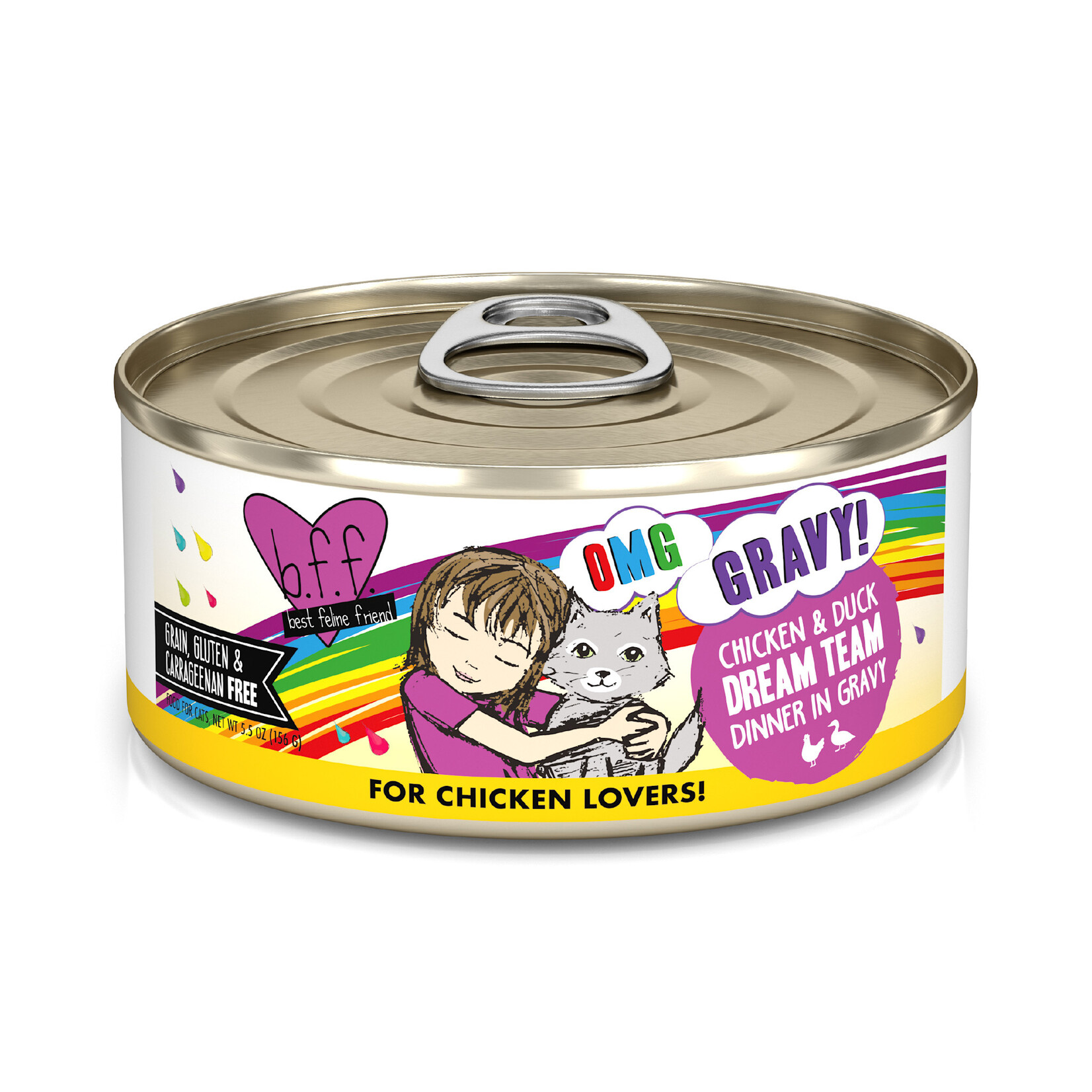Weruva Weruva OMG Dream Team Chicken & Duck Dinner in Gravy  Case 8x5.5 Oz