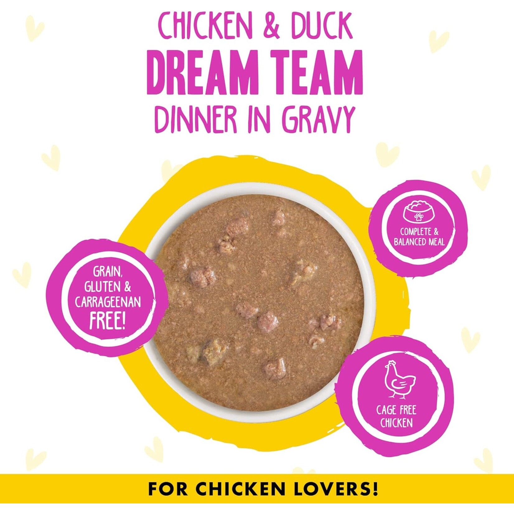 Weruva Weruva OMG Dream Team Chicken & Duck Dinner in Gravy  Case 8x5.5 Oz