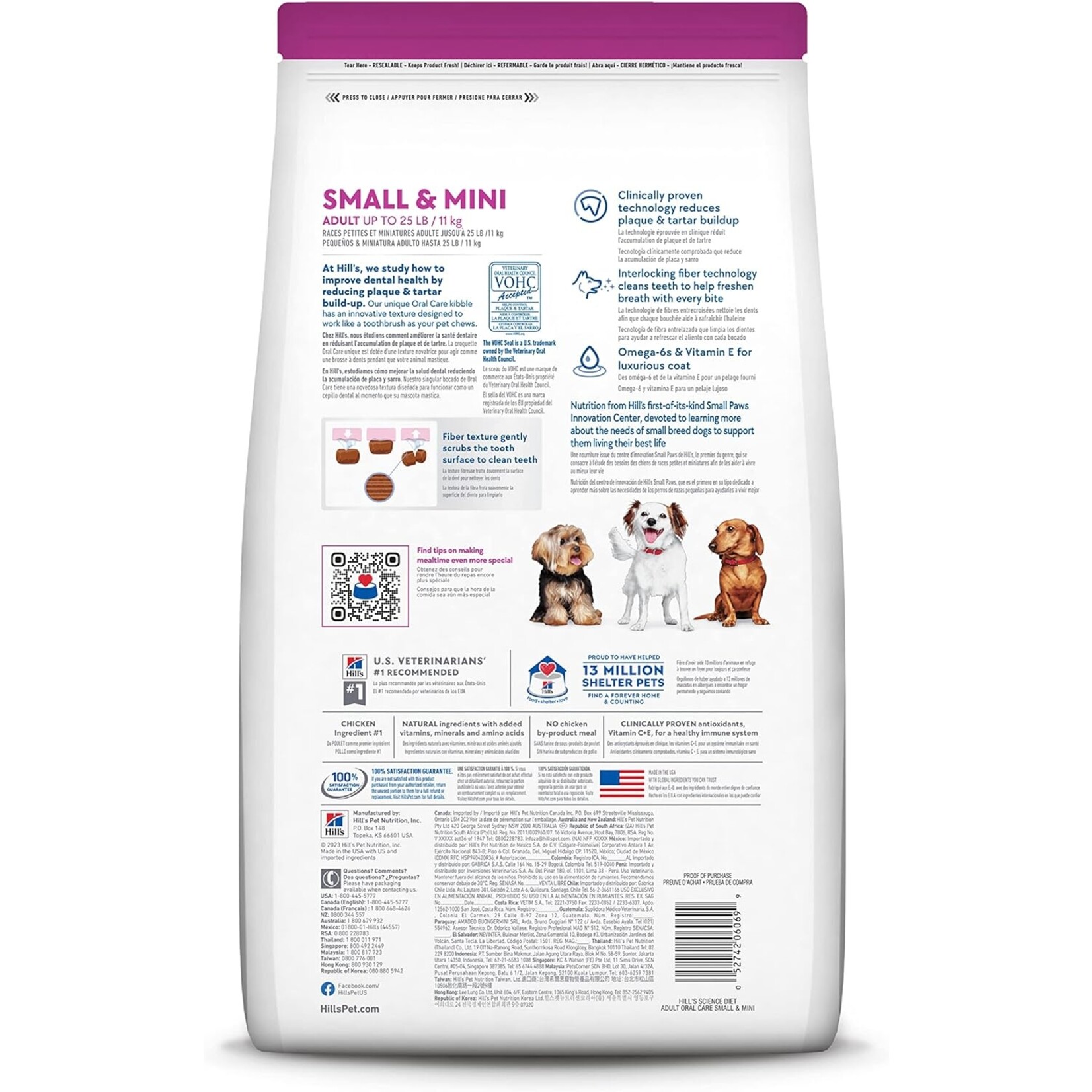 Hill's Hill's Dog Food Science Diet adult Oral Care Chicken  Small & Mini 4lb