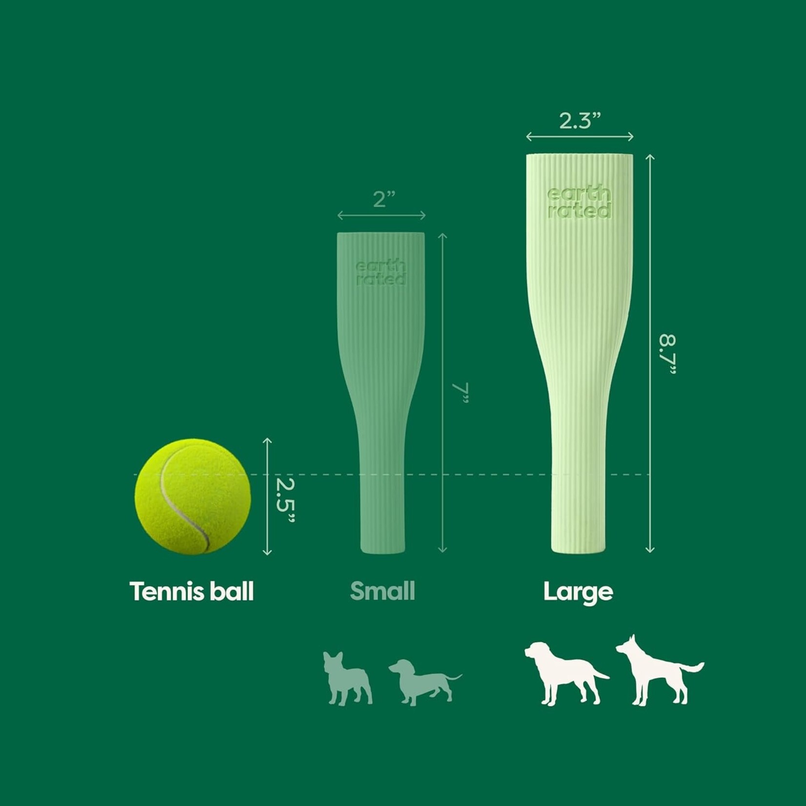 Earth rated Natural rubber Chew Toy Large