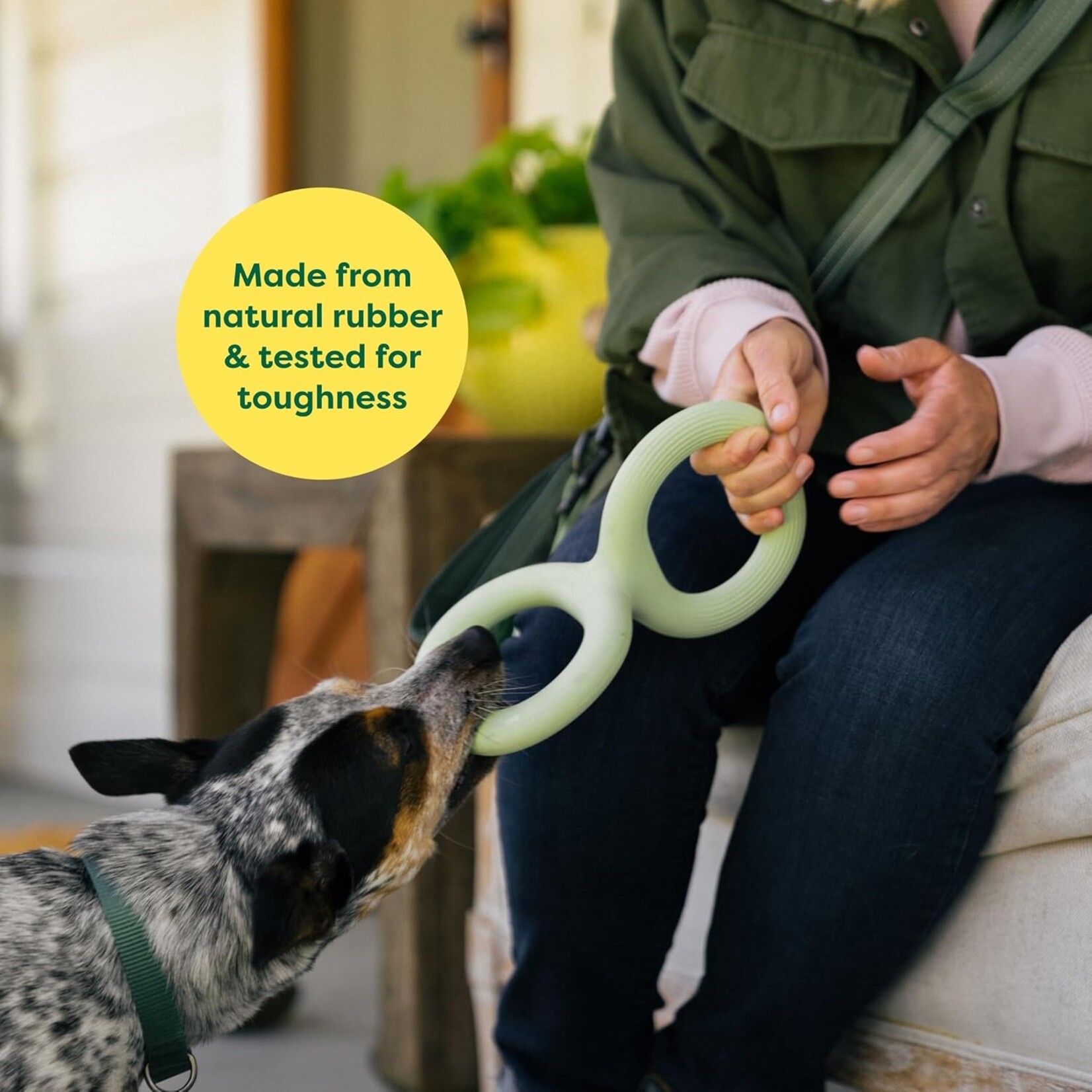 Earth rated Natural rubber Tug Toy large