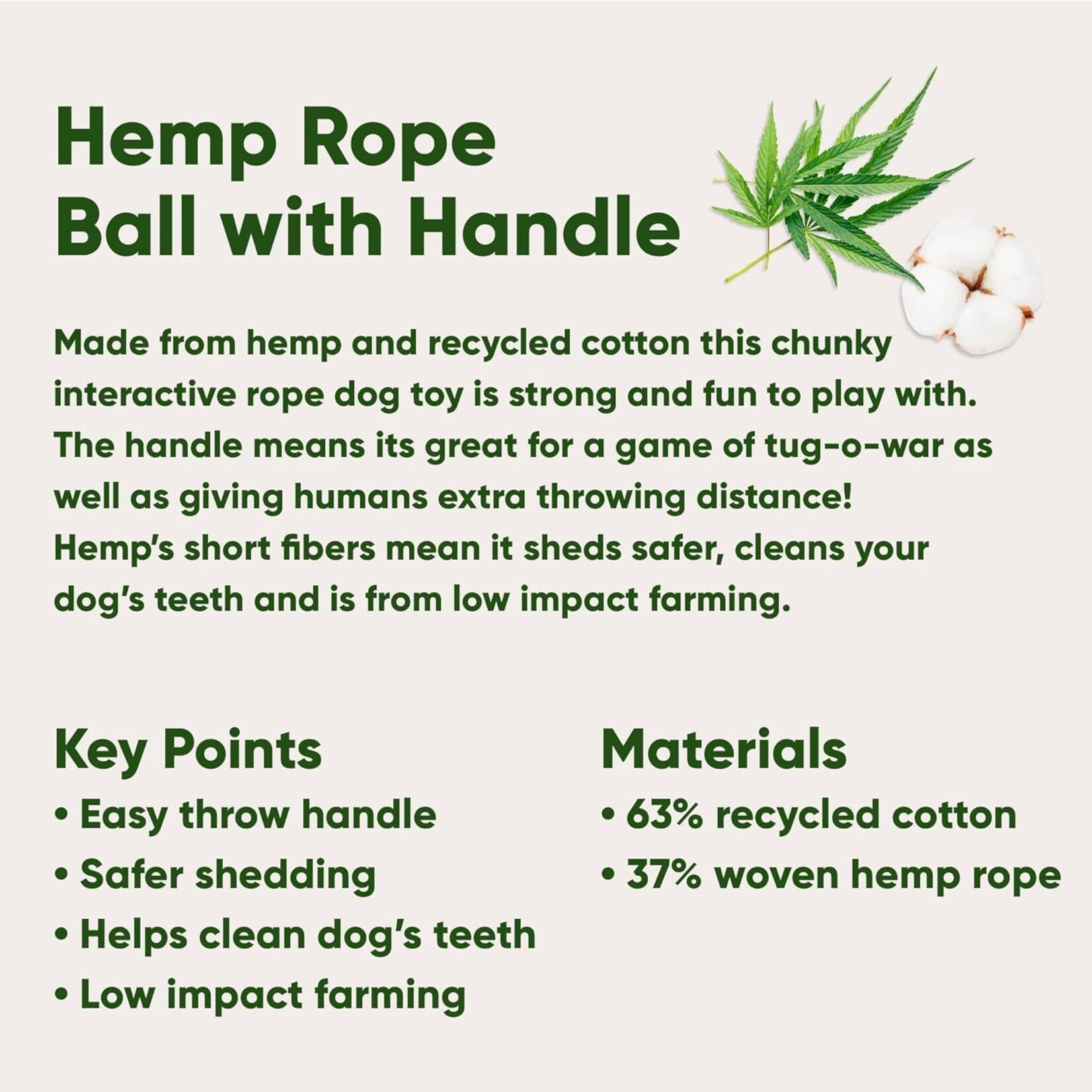 Beco Pets Beco Hemp Ball + Hoop