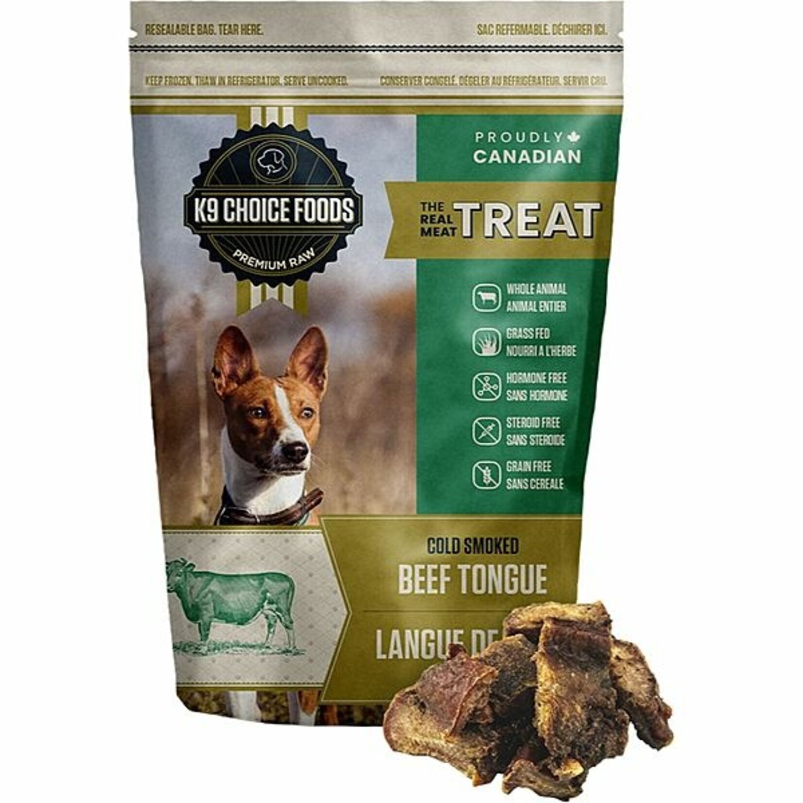 K9 Choice Frozen  Beef Tongue 227gm