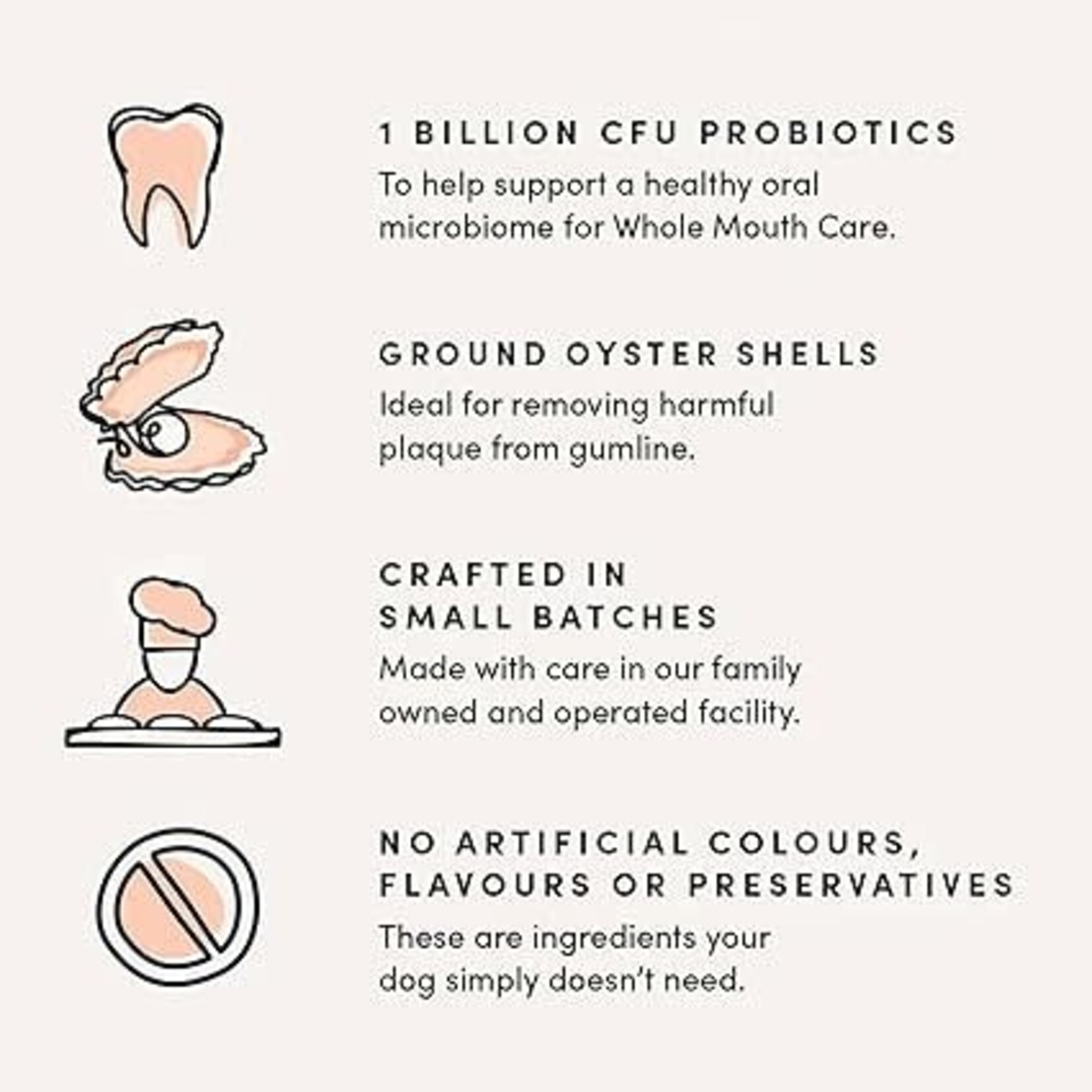 Crumps' Naturals Crump's Naturals Dog Plaque Busters ADVANCED With Probiotics 270g (10pack)