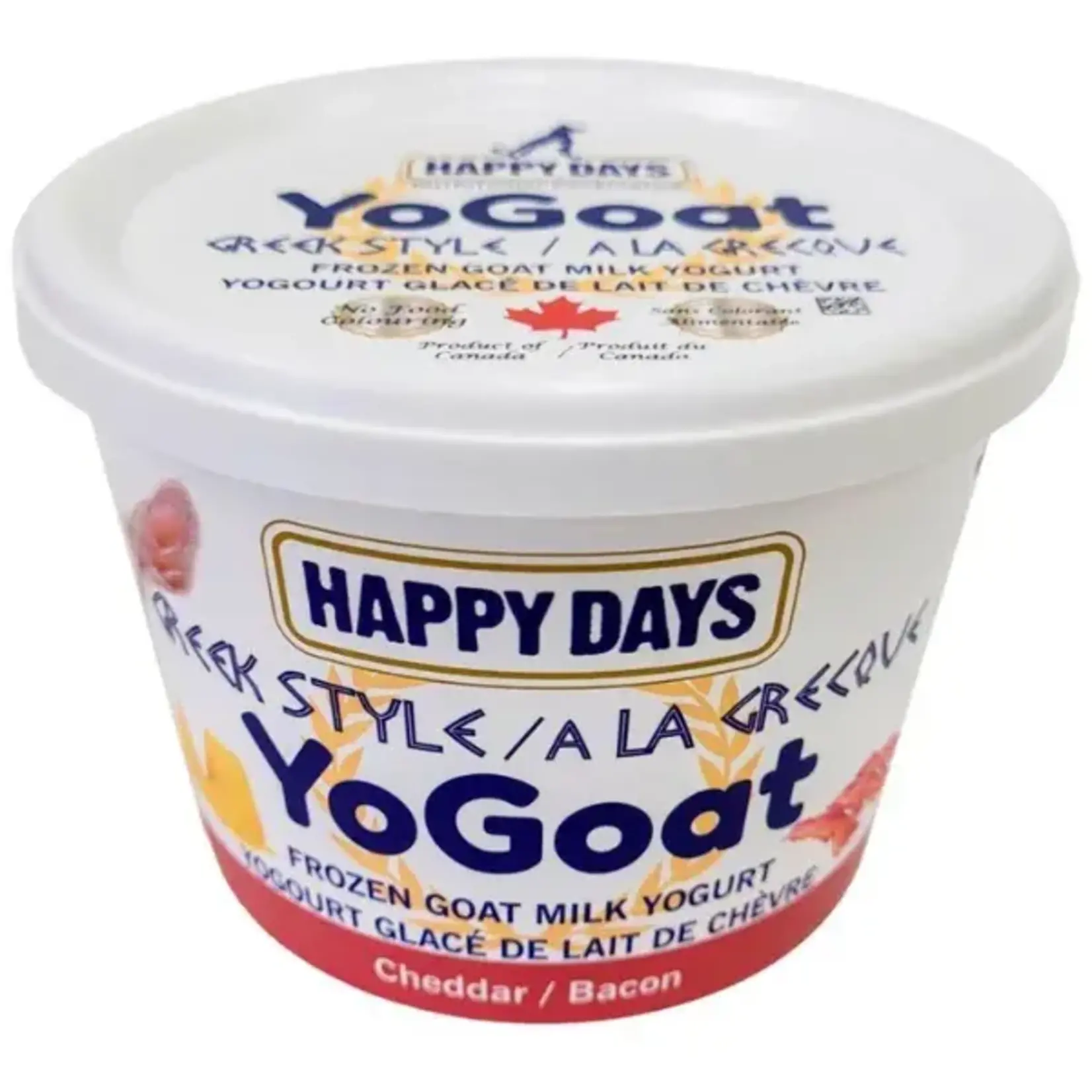 Happy Days Happy Days Frozen Yogoat Bacon & Cheddar 4x110ML