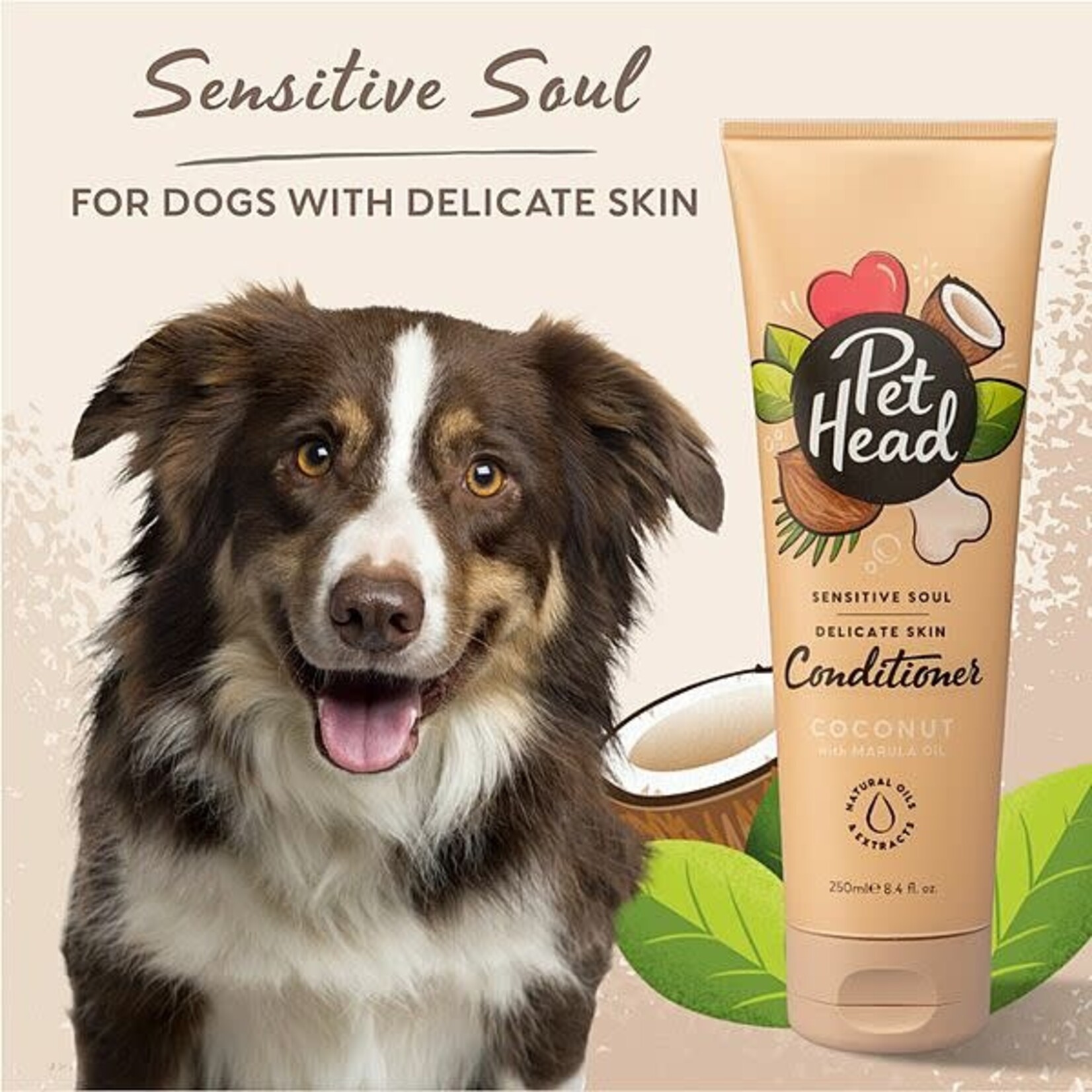 Pet Head Pet Head Sensitive Soul Conditioner Coconut & Marula Oil 250ML