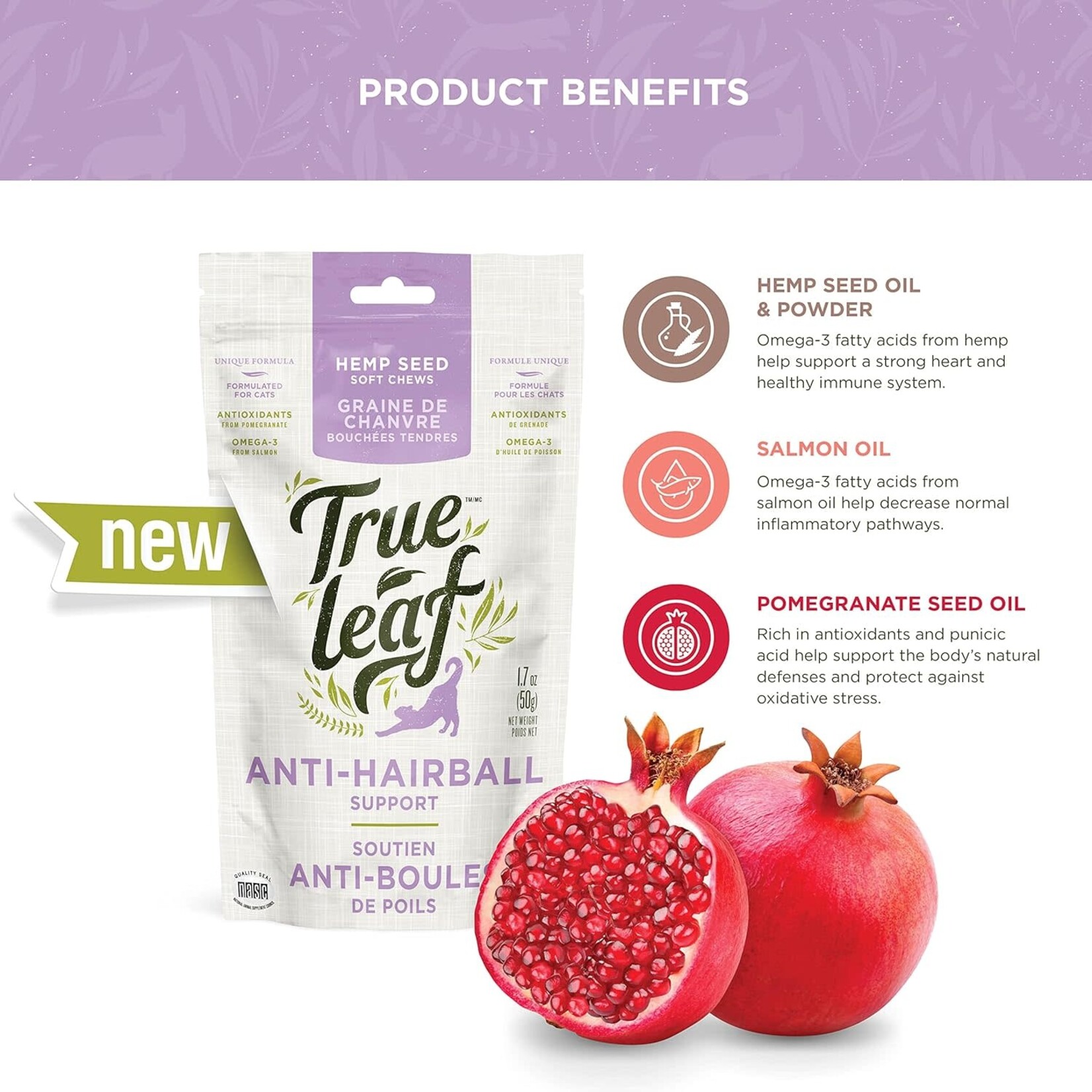 True Leaf True Leaf Hairball Support Cat Treat 50g