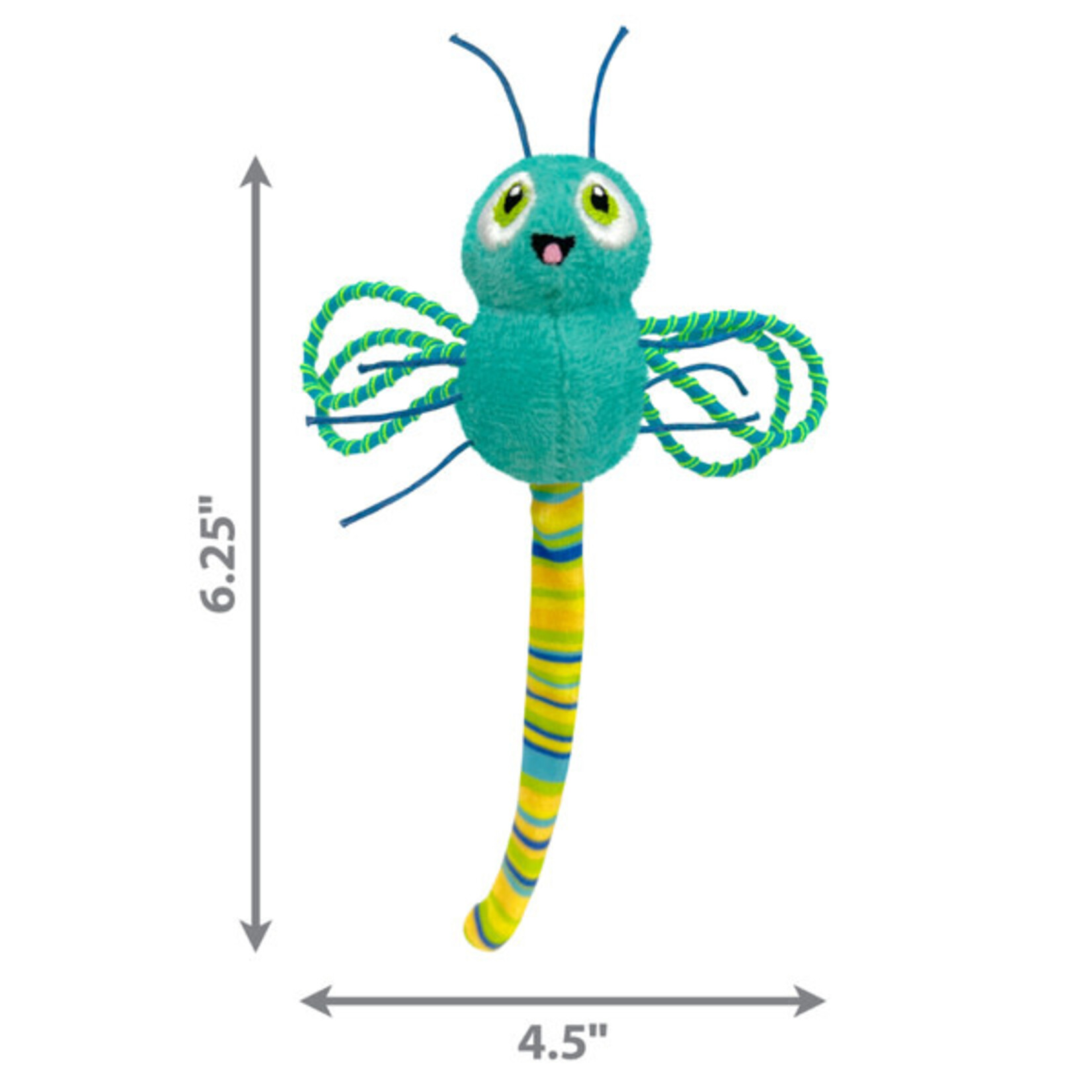 Kong Kong Flingaroo Dragonfly  Cat toy Assorted Color