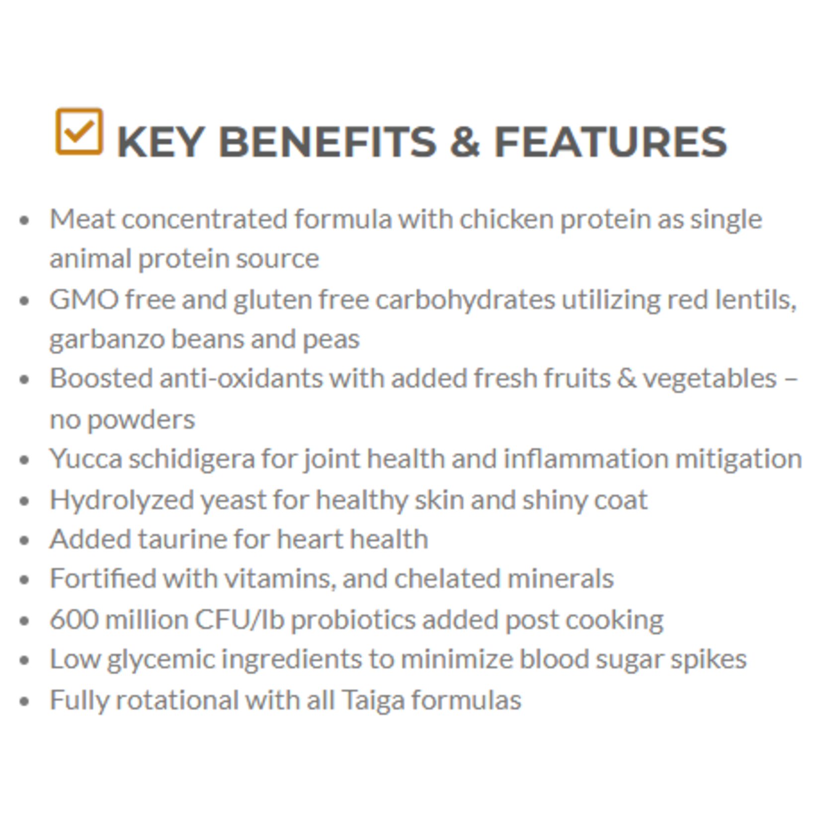 Horizon Taiga Grain Free Chicken Meal 15.9 kg/ 35lb