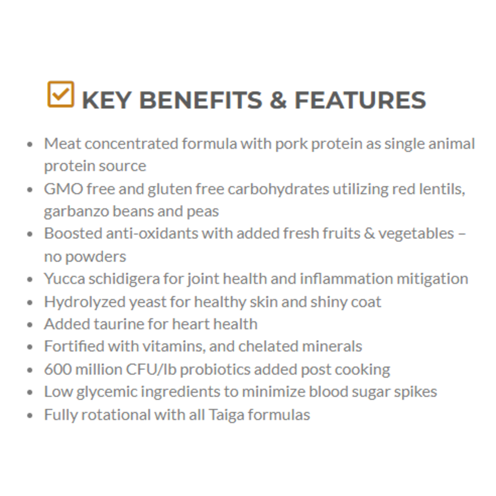 Horizon Taiga Grain Free Pork Meal 15.9 kg/ 35lb