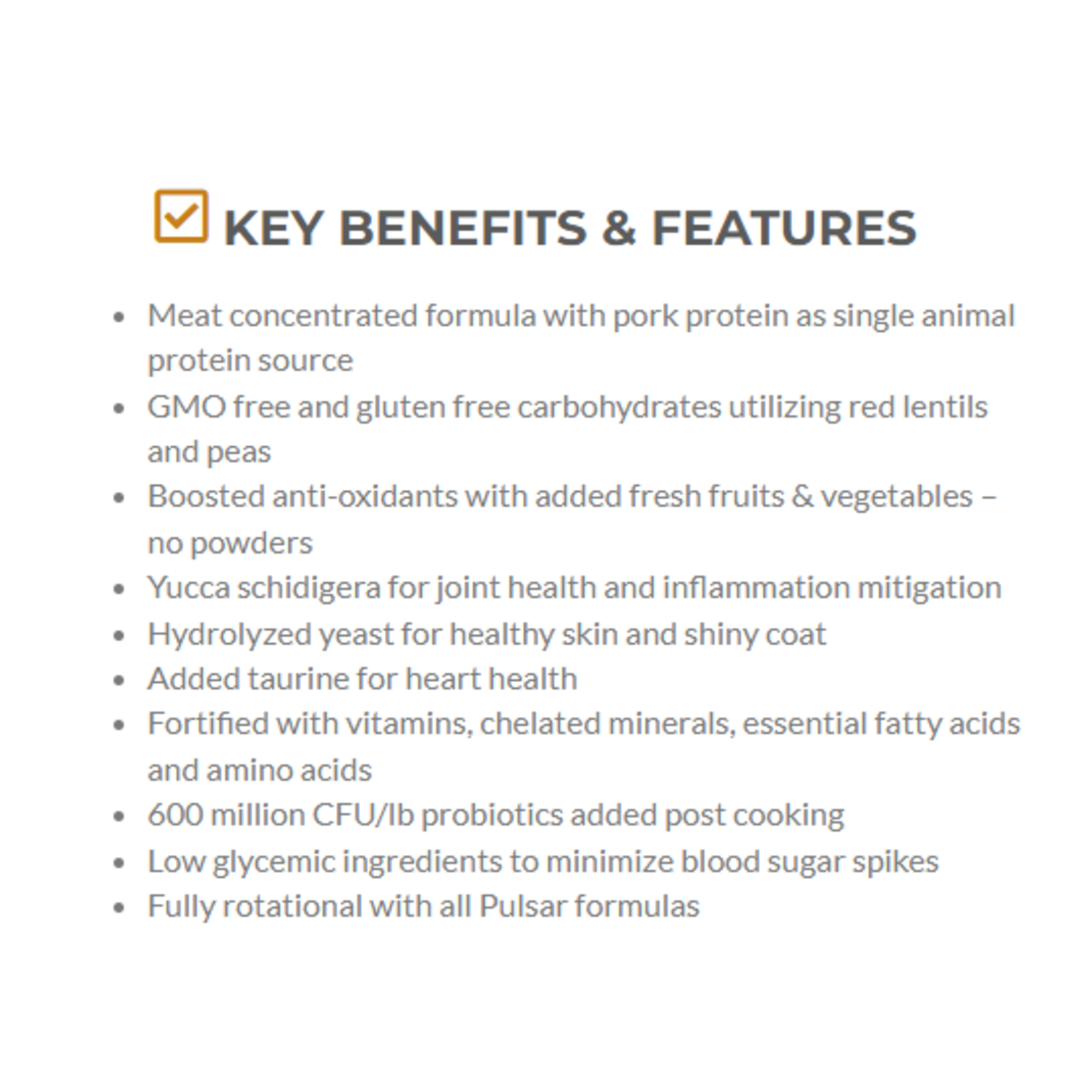 Horizon Pet Nutrition (Pulsar) Pulsar Dog Food GF Pork