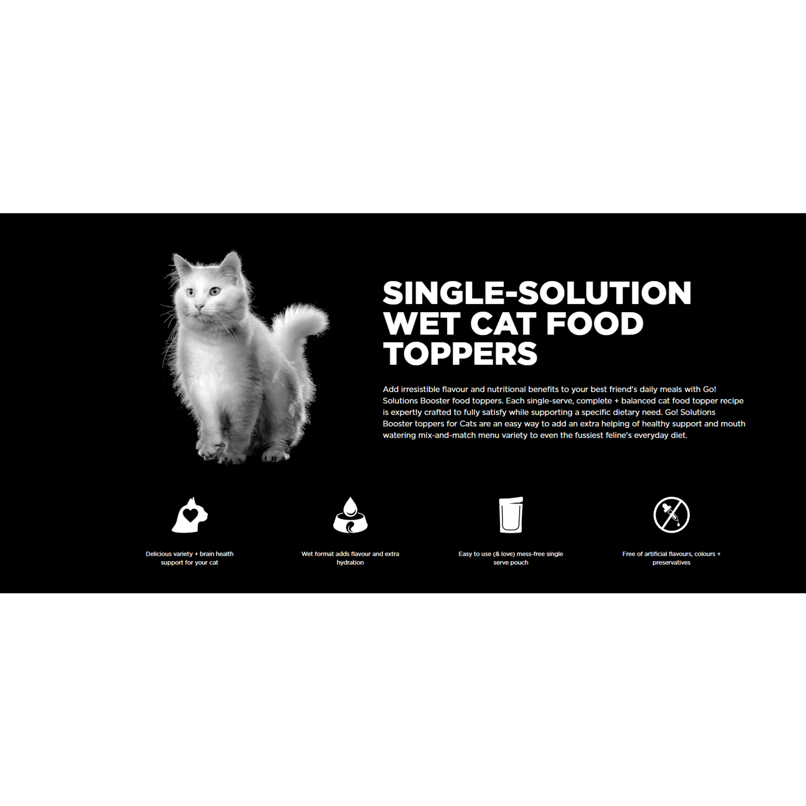 go! solutions Go! Cat Booster Brain Minced Chicken & Salmon With Gravy 2.5OZ