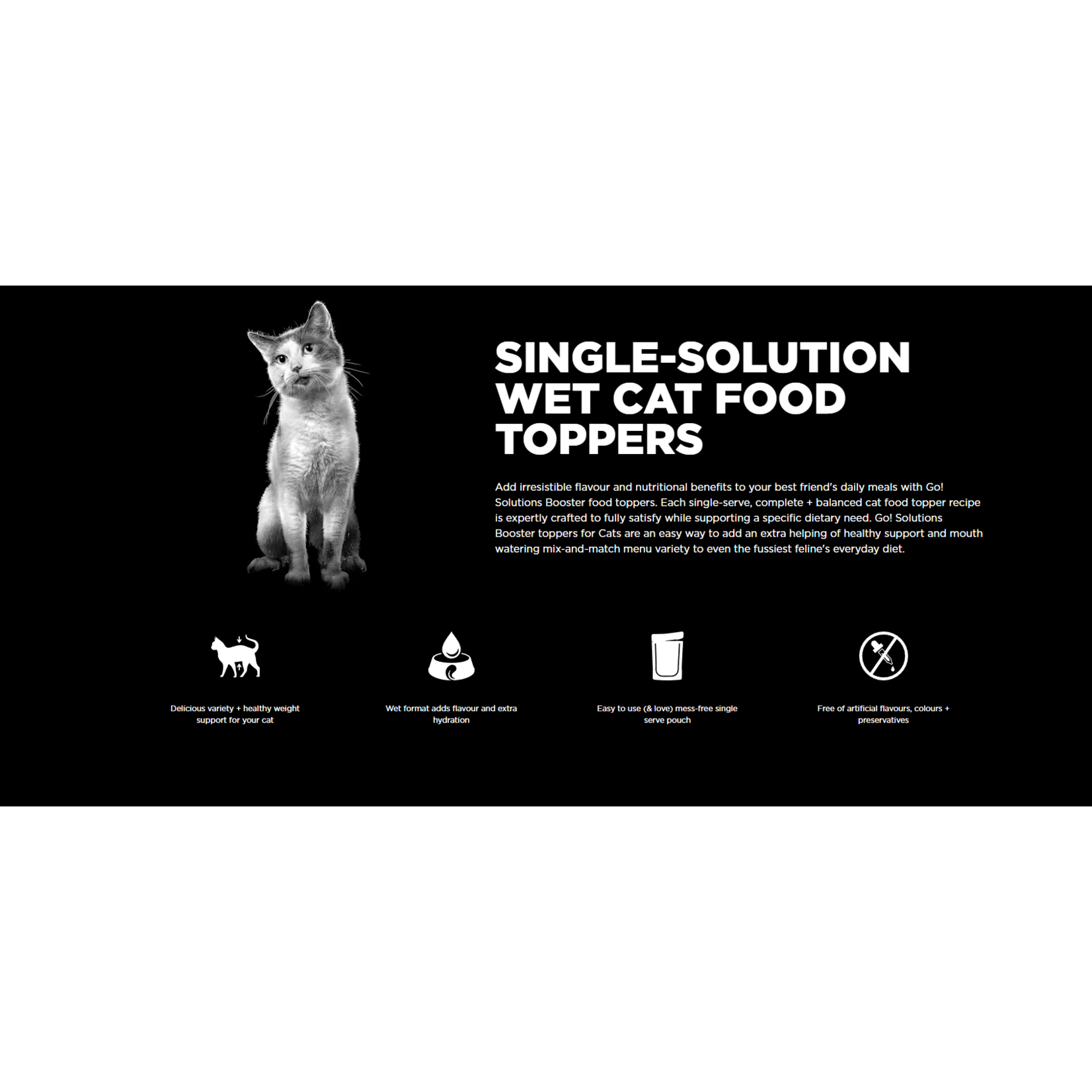 go! solutions Go! Cat Booster Weight Management Minced Chicken + Tuna W Gravy  2.5oz