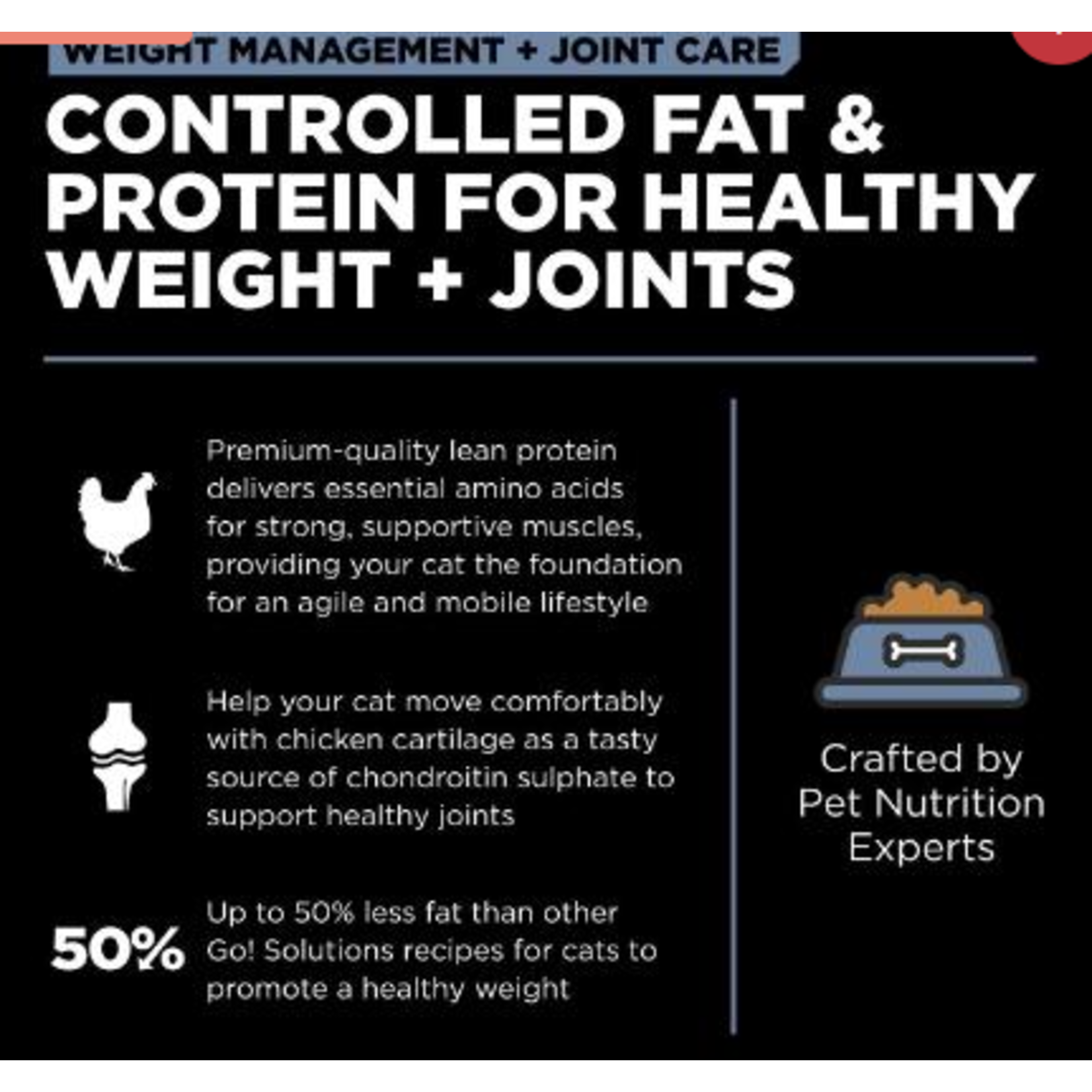 go! solutions Go! Cat weight management & joint care grain free chicken recipe