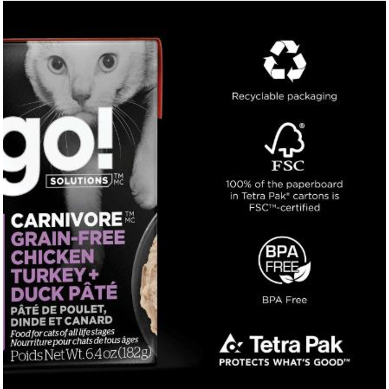 go! solutions Go! Cat Can carnivore grain free chicken+turkey + duck pate