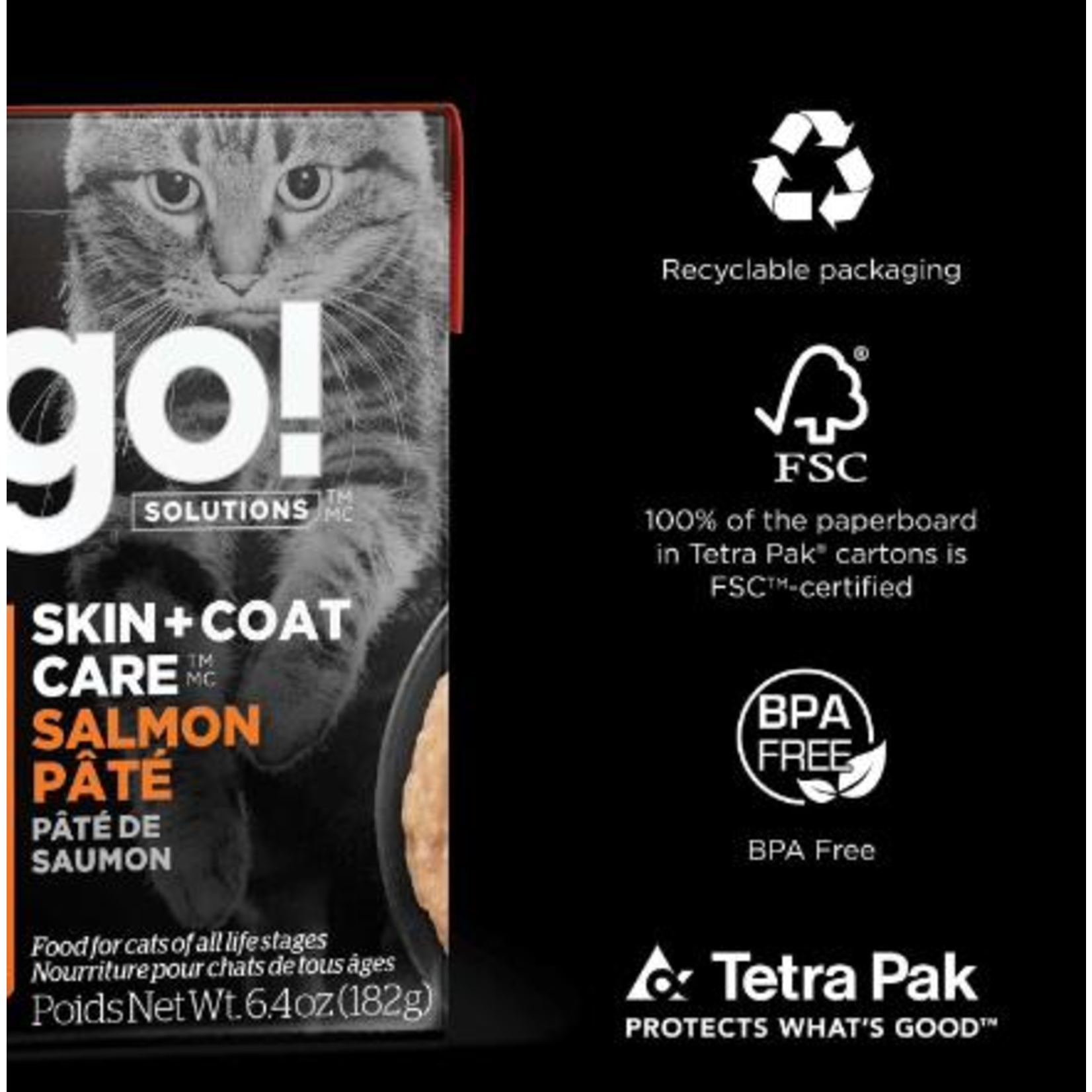 go! solutions Go! Cat Can skin+coat care salmon pate