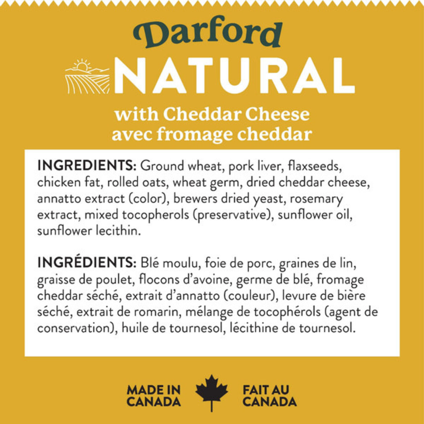Darford Naturals With Cheddar Cheese Biscuit 500GM ( Bulk )