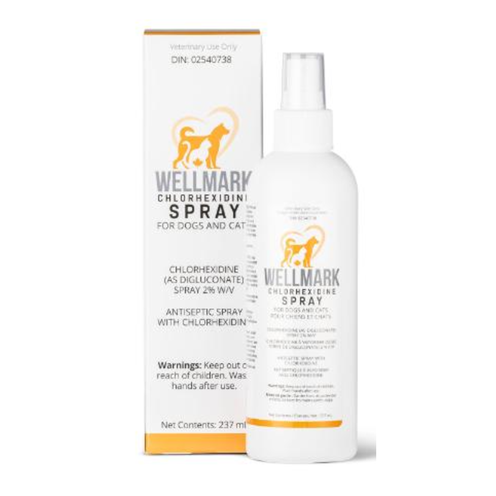 Wellmark Wellmark Chlorhexidine Spray  Dog & Cat  237ML