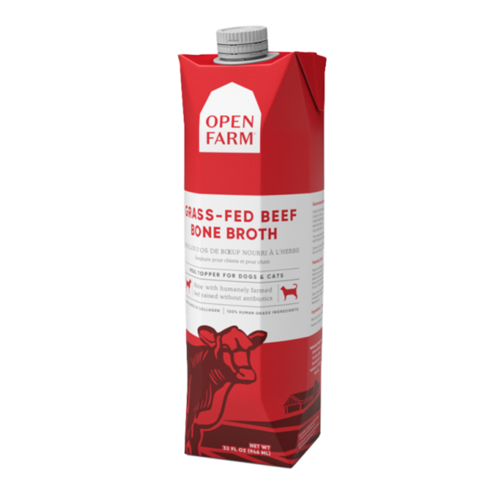 Open farm Grass - Fed Bone Broth Dog & Cat  32OZ