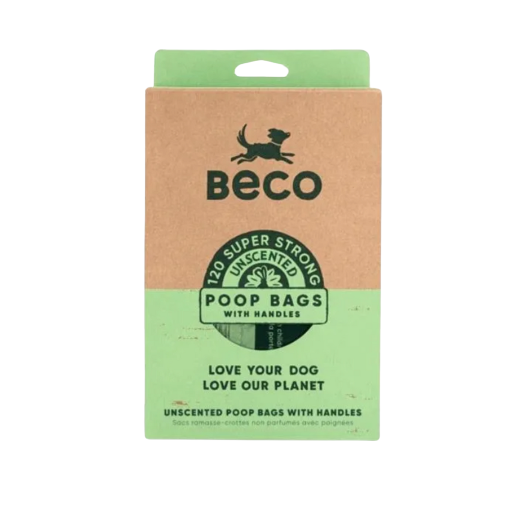 Beco Pets Beco With handle Super Strong  Poop Bags Unscented 120 bags