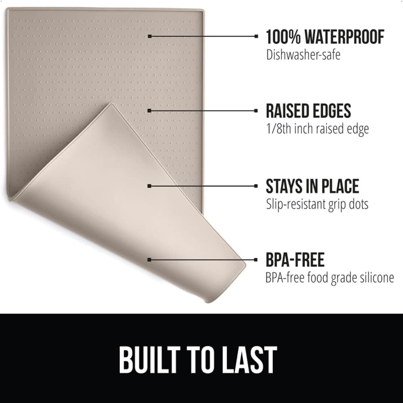 gooeez Silicone Placemat Moka  35x52cm (14in x 21in)