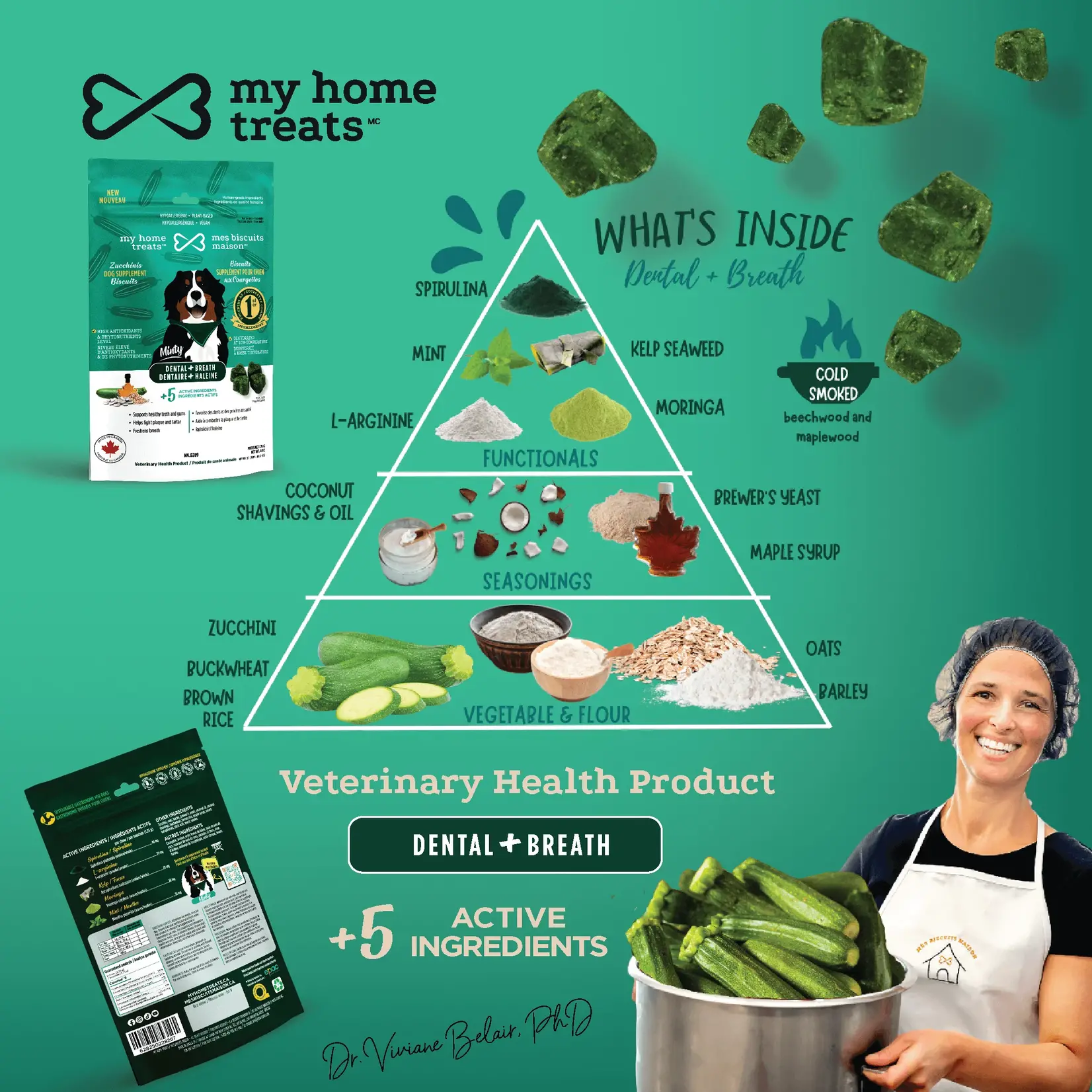 My Home Treat Dental + Breath Health Dog Biscuit with Zucchinis 170g