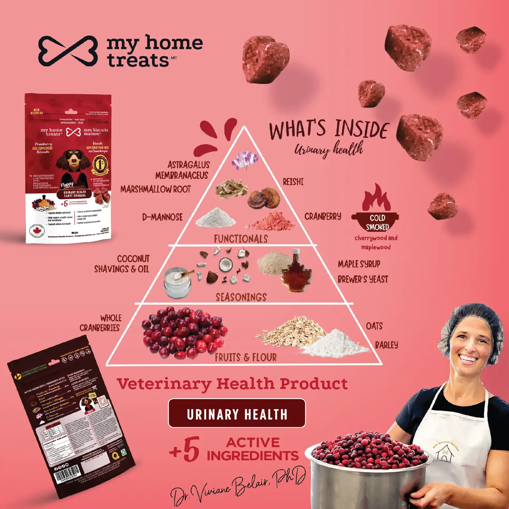 My Home Treat Urinary Health Dog Biscuit with Cranberry 170gMy Home Treats Dog Cranberry Biscuit Urinary Health 170g