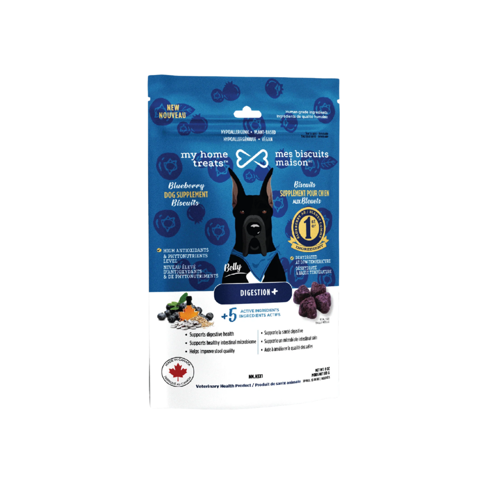 My Home Treat Digestion Health Dog Biscuit With Blueberry 170g