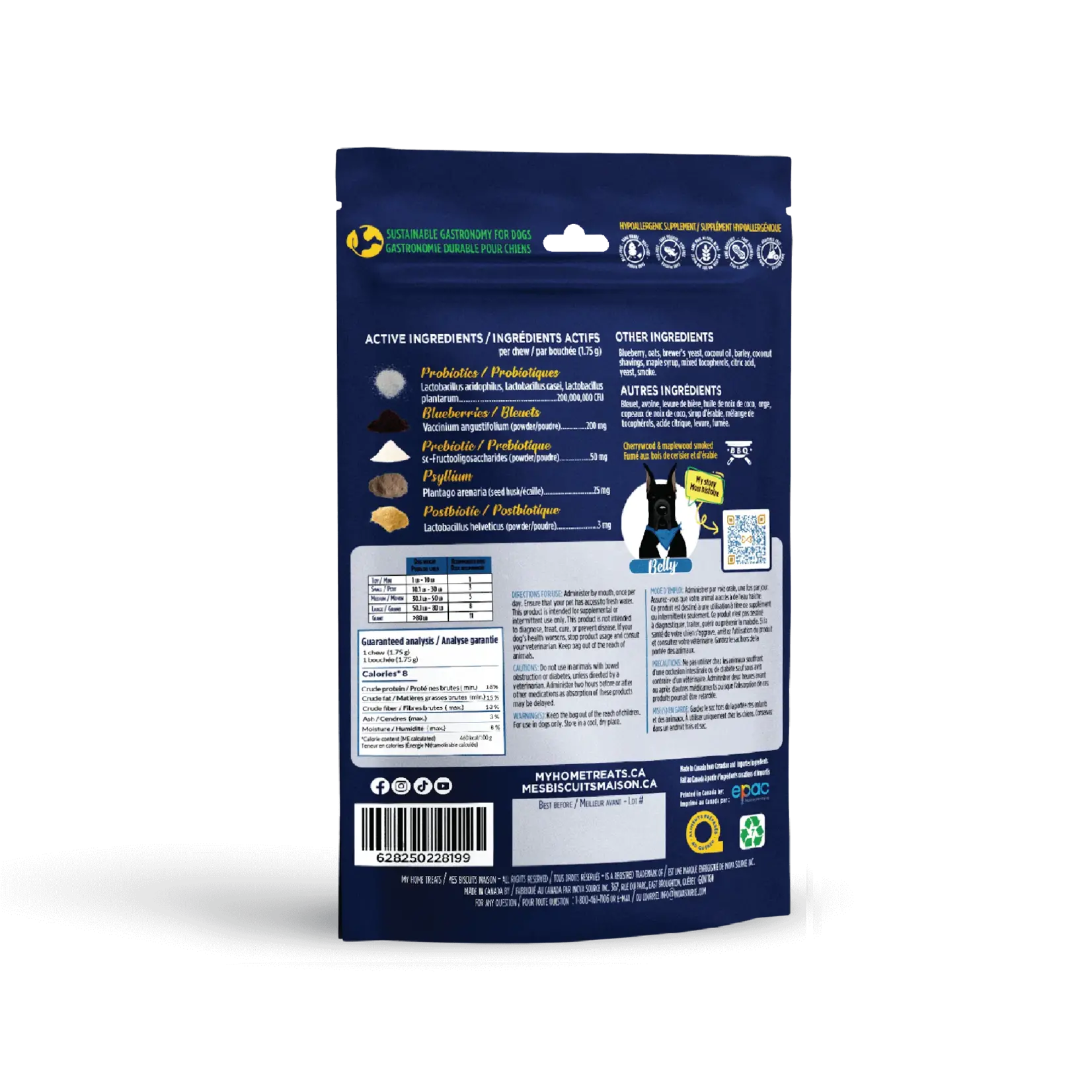 My Home Treat Digestion Health Dog Biscuit With Blueberry 170g