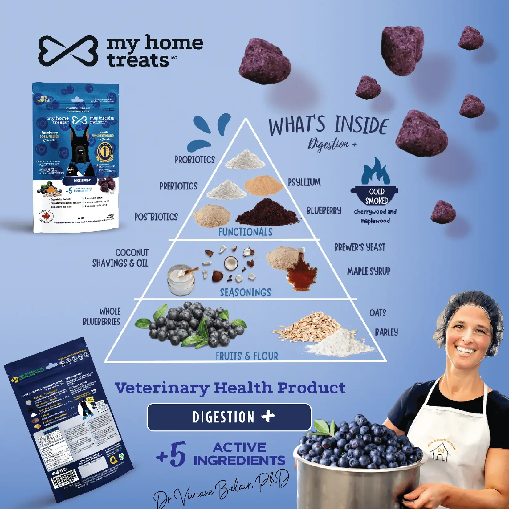 My Home Treat Digestion Health Dog Biscuit With Blueberry 170g