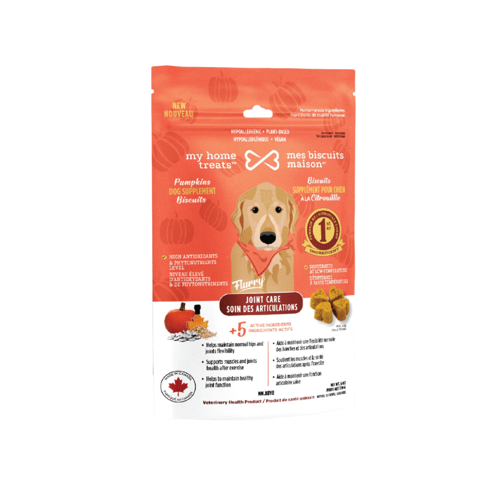 My Home Treat Joint Care Dog Biscuit With Pumpkins 170g