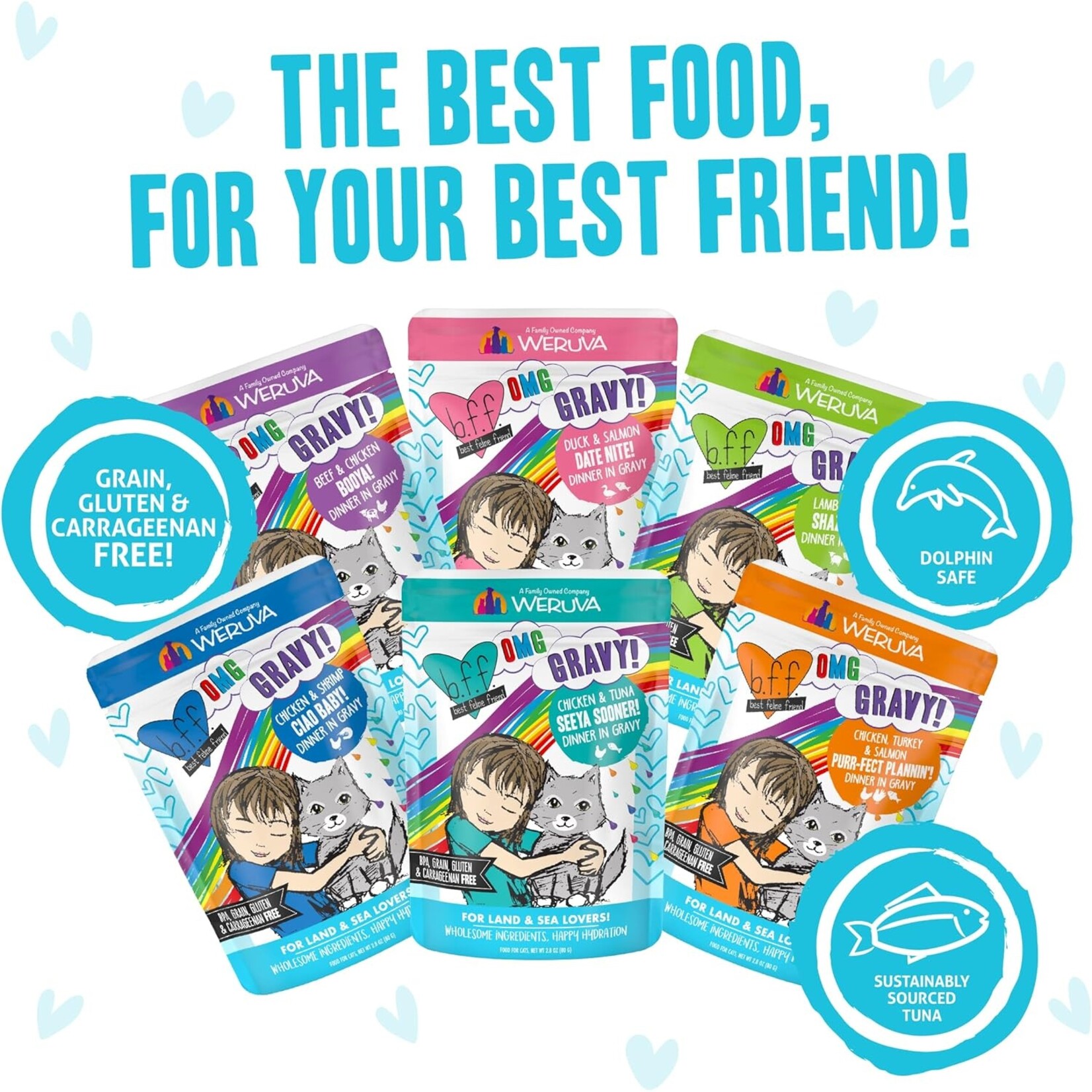 Weruva Weruva OMG Potluck for cats 12 x 2.8 oz pouches Variety pack