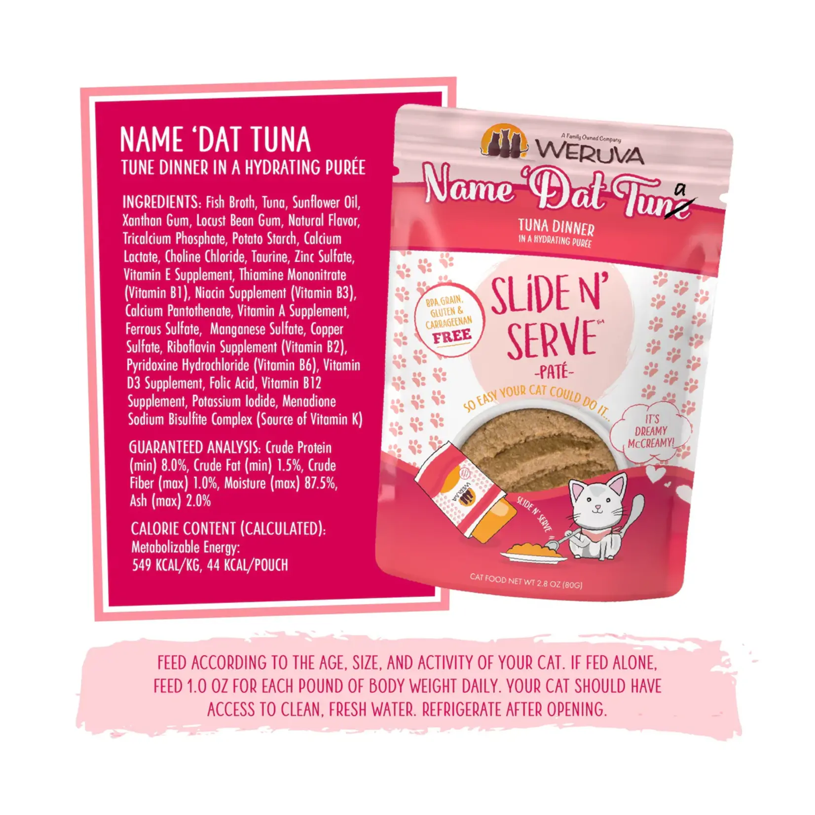Weruva Weruva Slide N Serve Name Dat Tuna Diner 12 x 2.8OZ Pouch