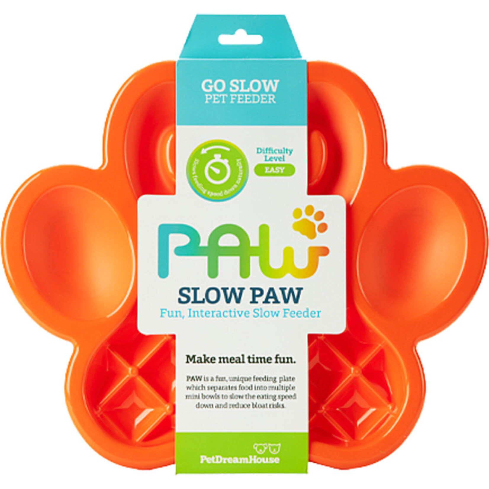 PAW slow feeder orange