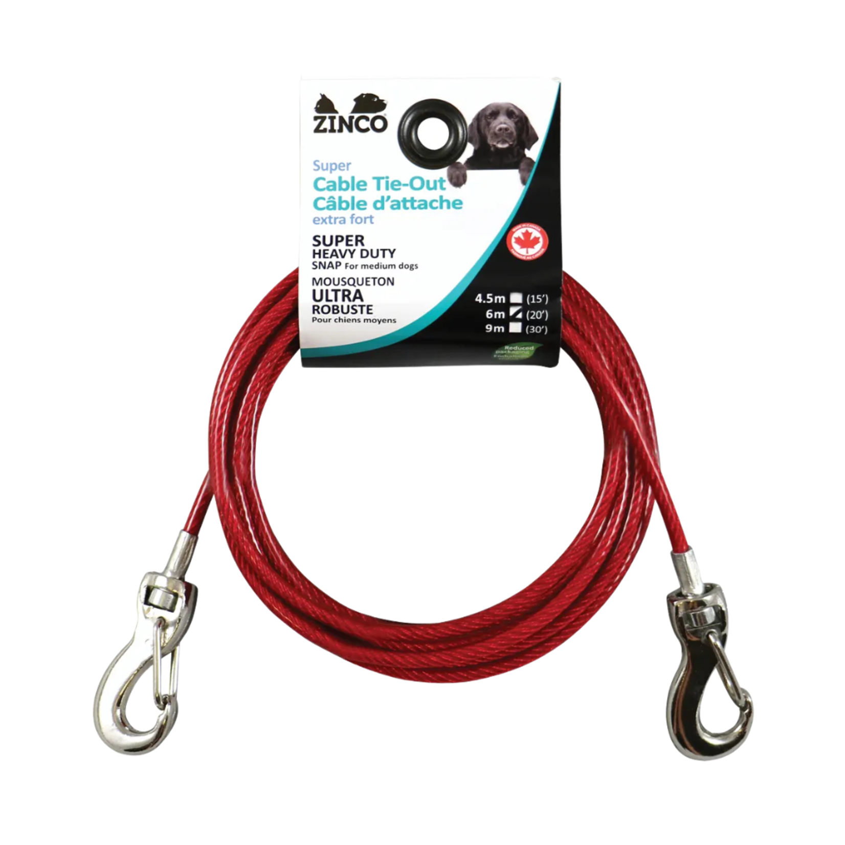 Zinco Zinco Cable Tie-Out Super Heavy Duty For Medium Dogs 30ft