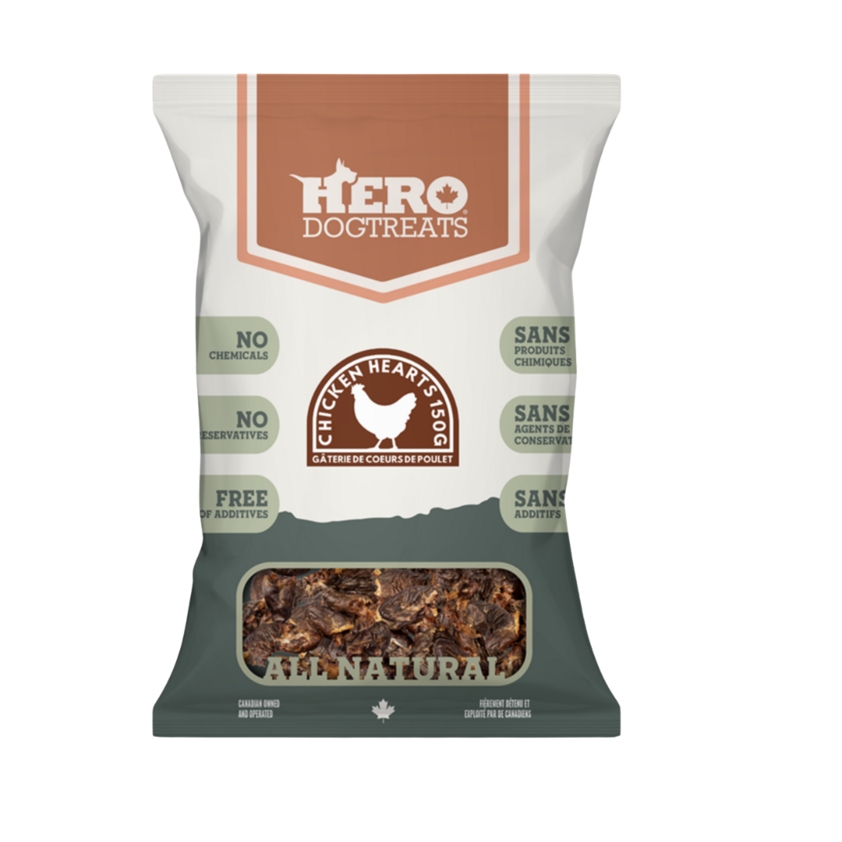 Hero Dehydrated Chicken Hearts Treat 150 g