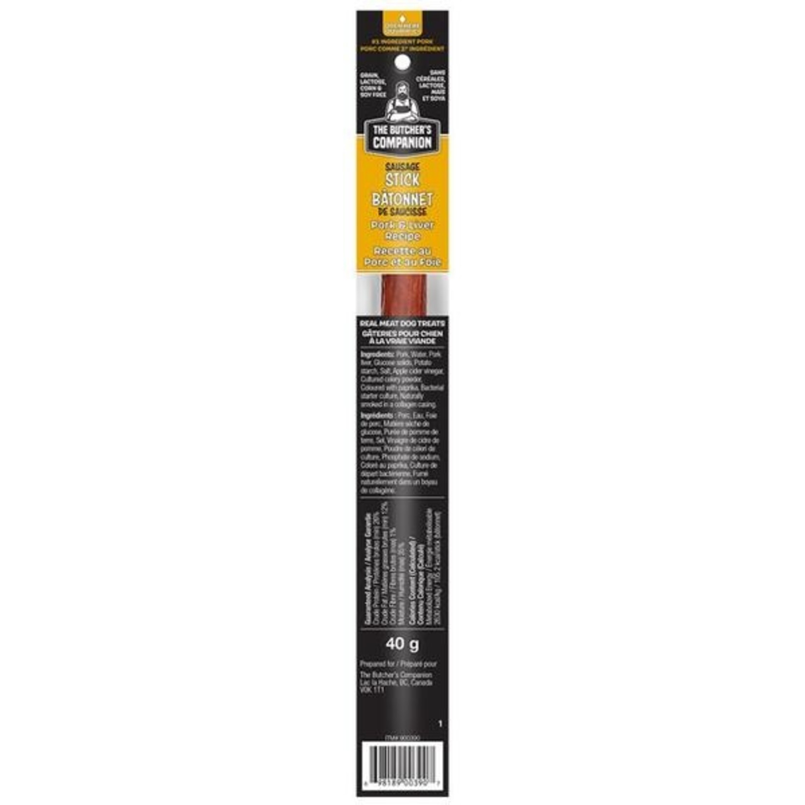 The Butchers Companion Pork & Liver Sausage Sticks  40gm